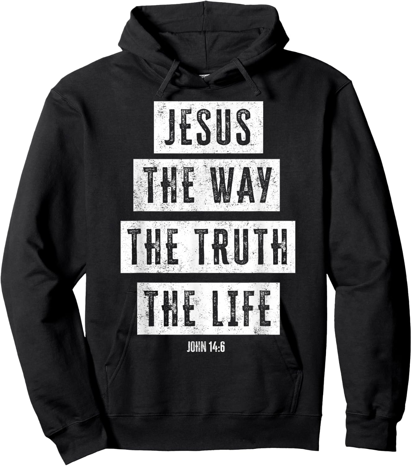 Christian Women Men Kids Jesus Way Truth Life Verse Matching Hoodie - Hoodie | Black