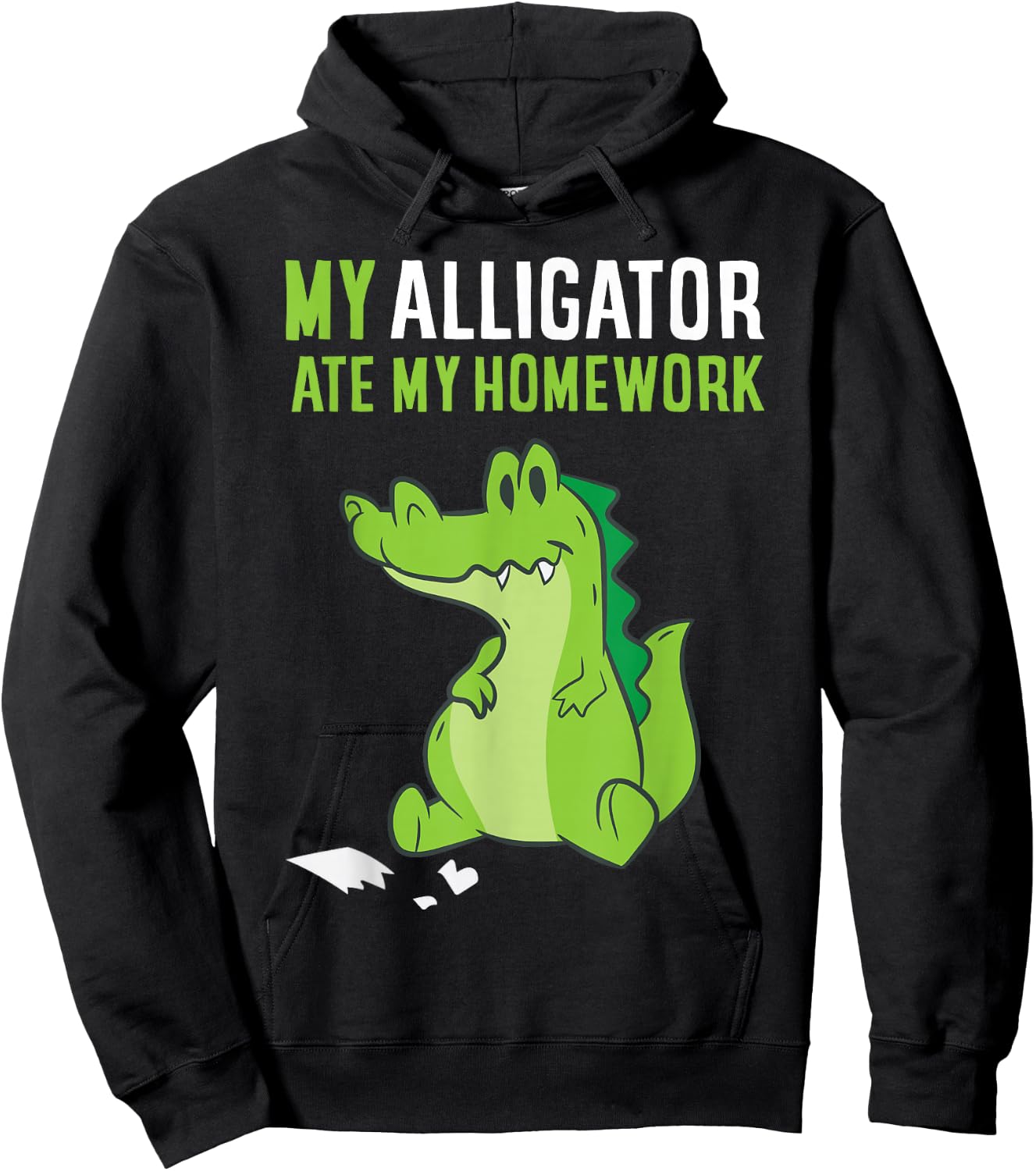 My Crocodile Ate My Homework Alligatror Hoodie - Hoodie | Black
