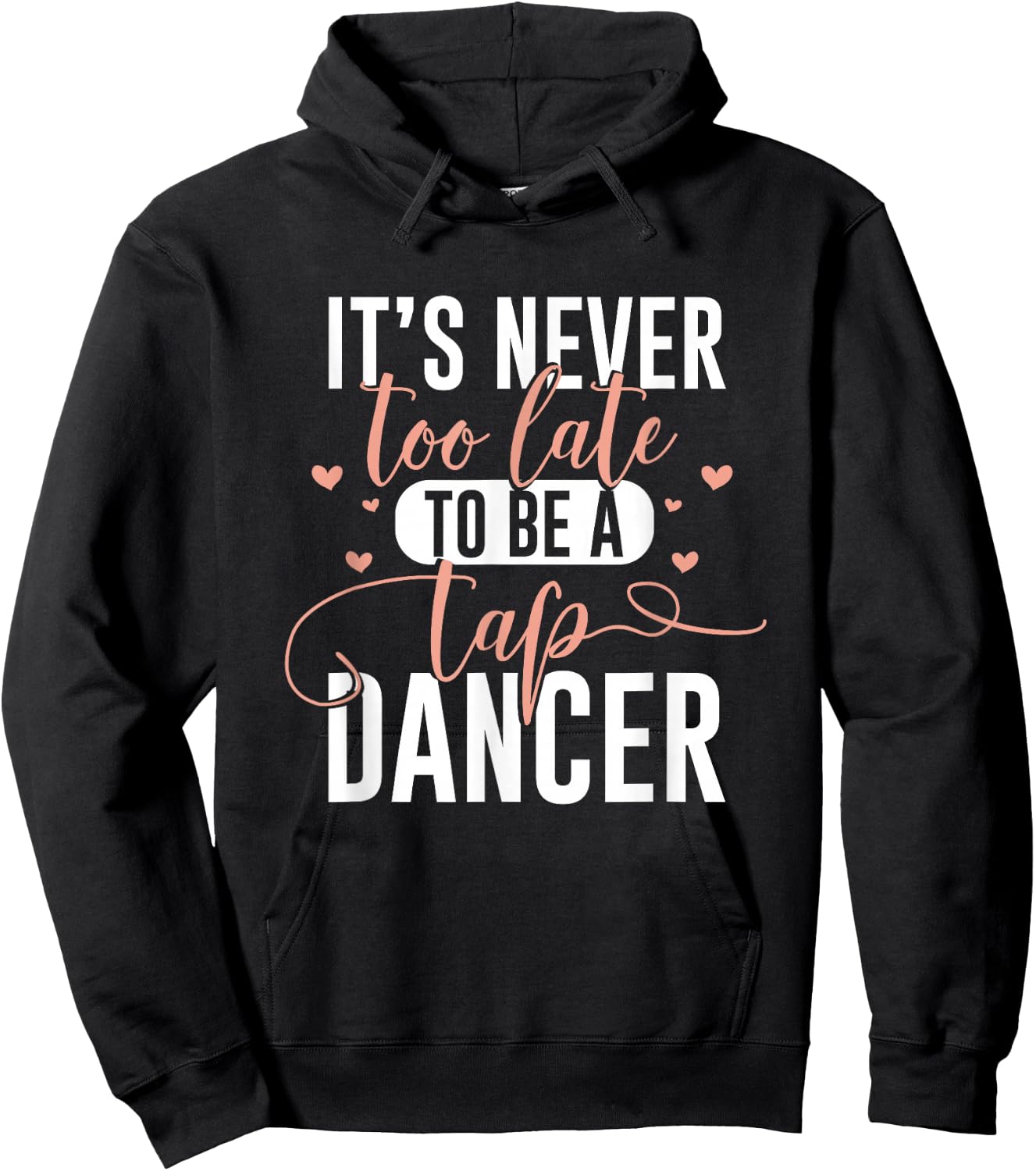 SHIRTSIDE Tap Dance - Women's Tap Dance - Black - Small - Short Sleeve - Classic Fit - Cotton Blend - Funny Tap Dance Design Hoodie - Hoodie | Black