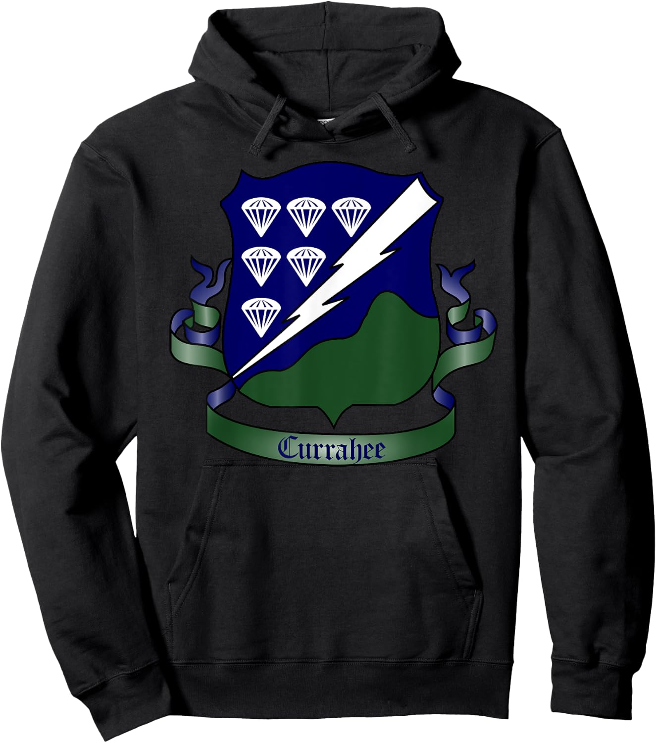 101st Airborne - 506th PIR DUI - Currahee centered Hoodie - Hoodie | Black
