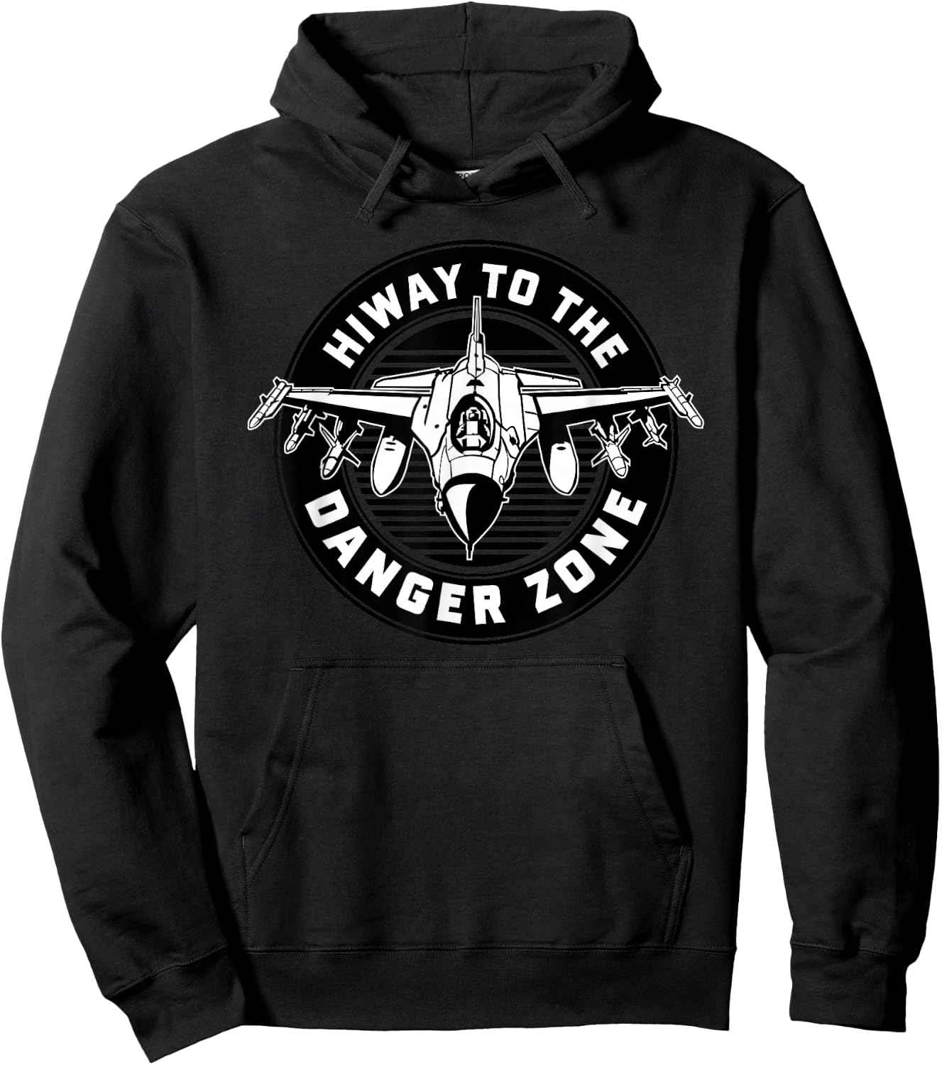 Hiway To The Danger Zone Military Hoodie - Hoodie | Black