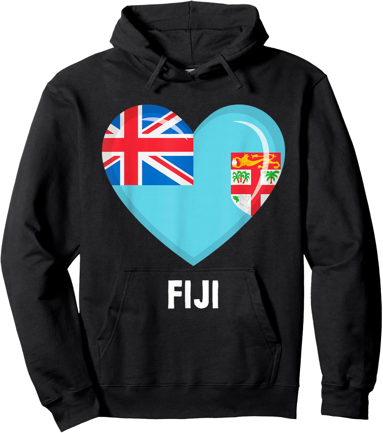 Fiji Flag Jersey | Fiji Hoodie - Hoodie | Black