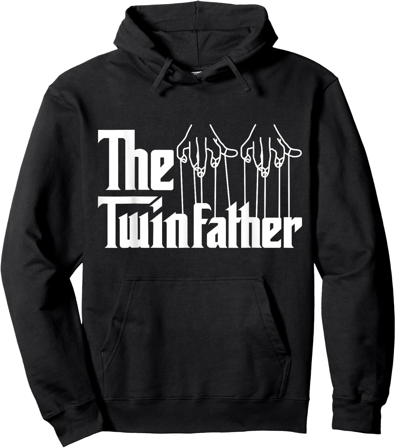 The twin father funny father of twins Hoodie - Hoodie | Black