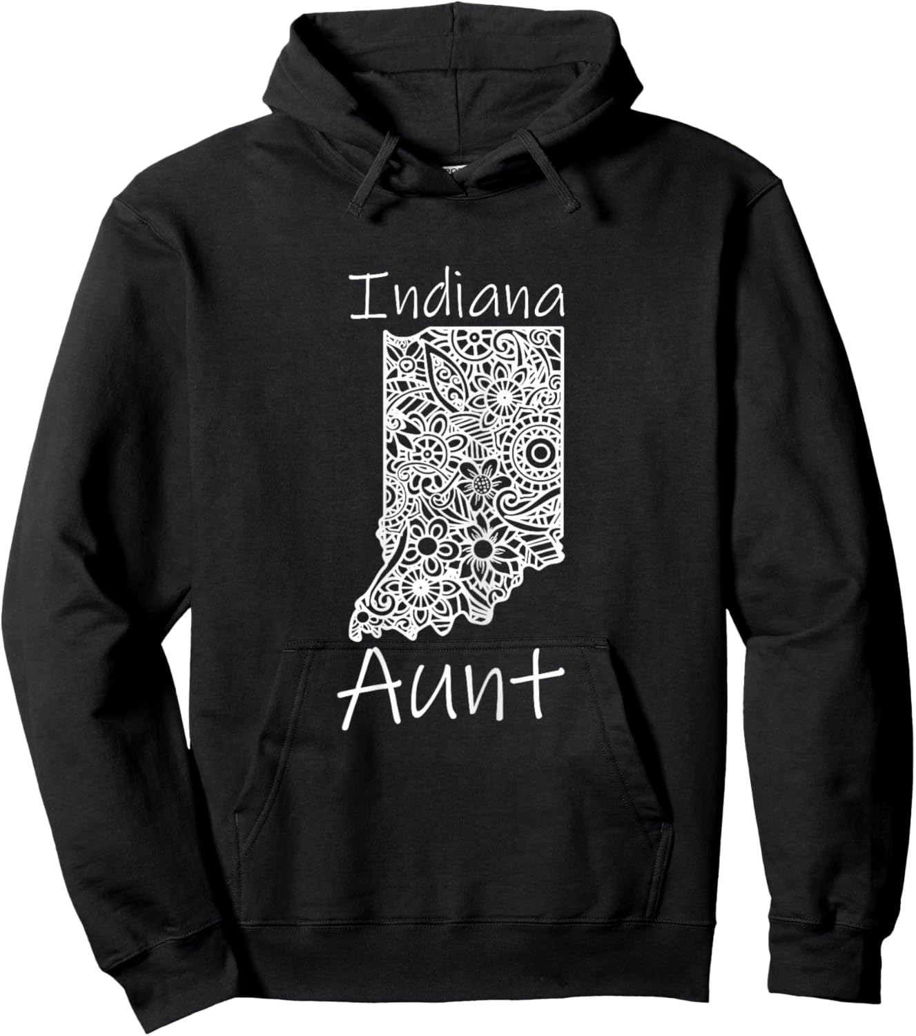Indiana Aunt Family Mother Mandala Indiana Hoodie - Hoodie | Black