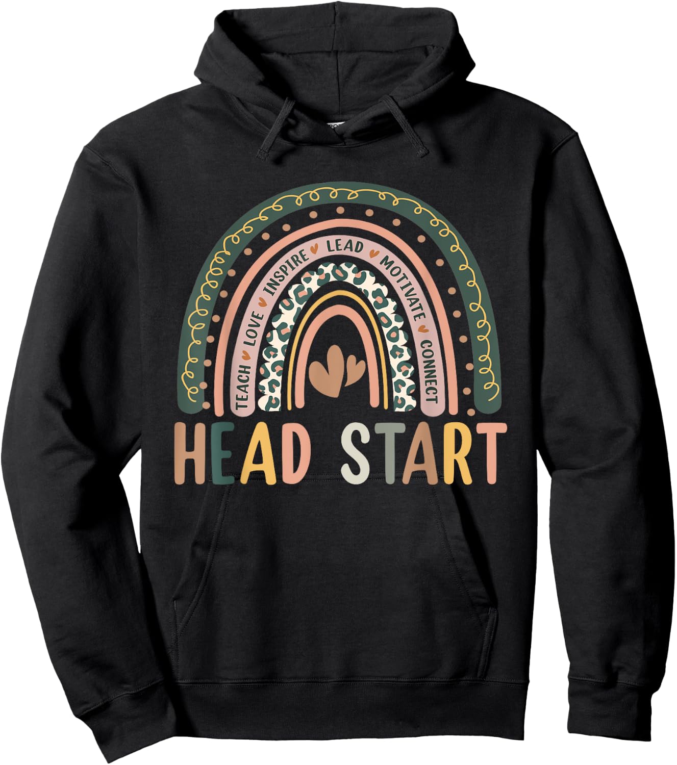 Head Start Rainbow Headstart Teacher First Day Of School Hoodie - Hoodie | Black
