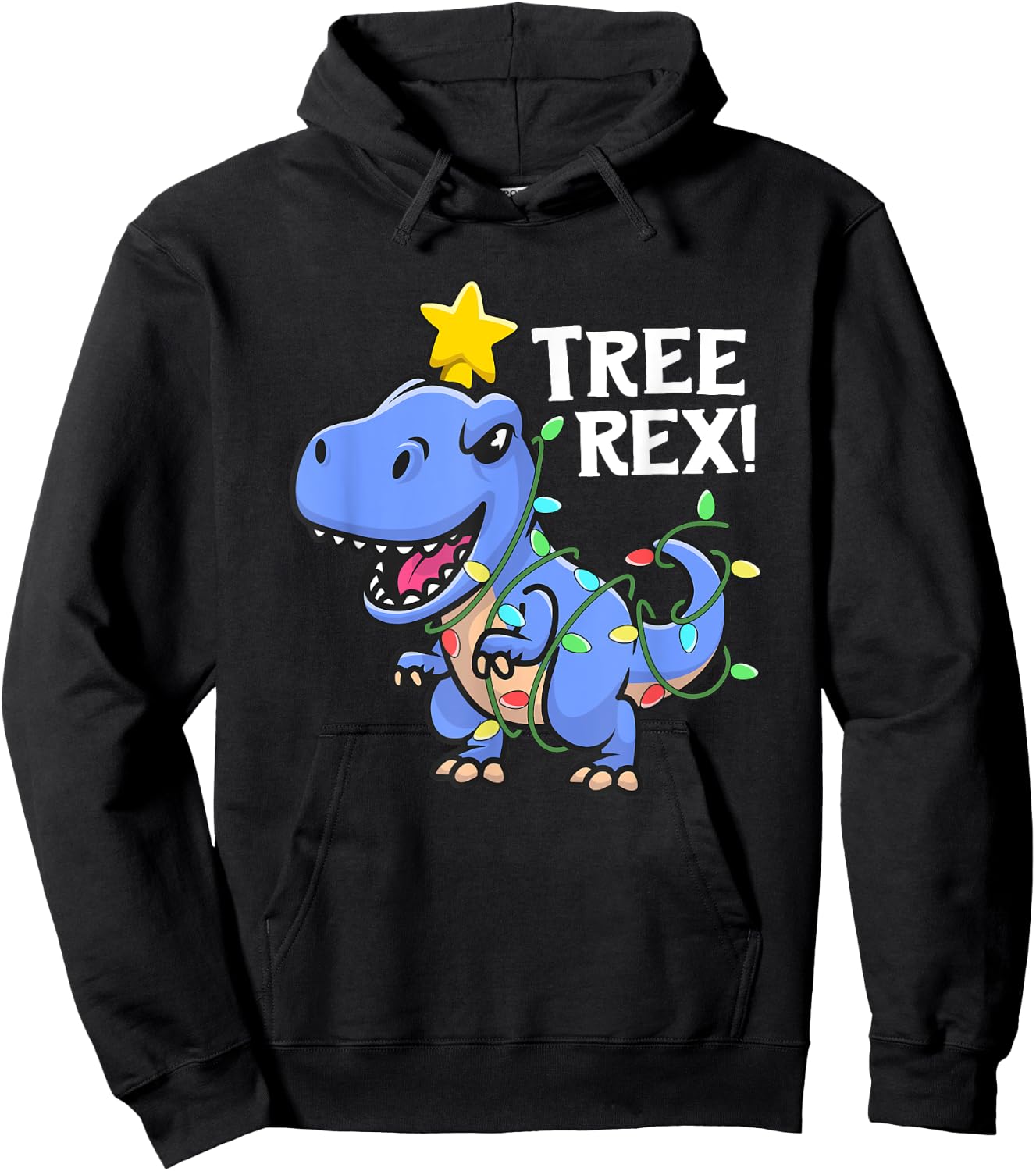 Tree Rex Shirt Christmas For Boys Men Dinosaur TRex Hoodie - Hoodie | Black