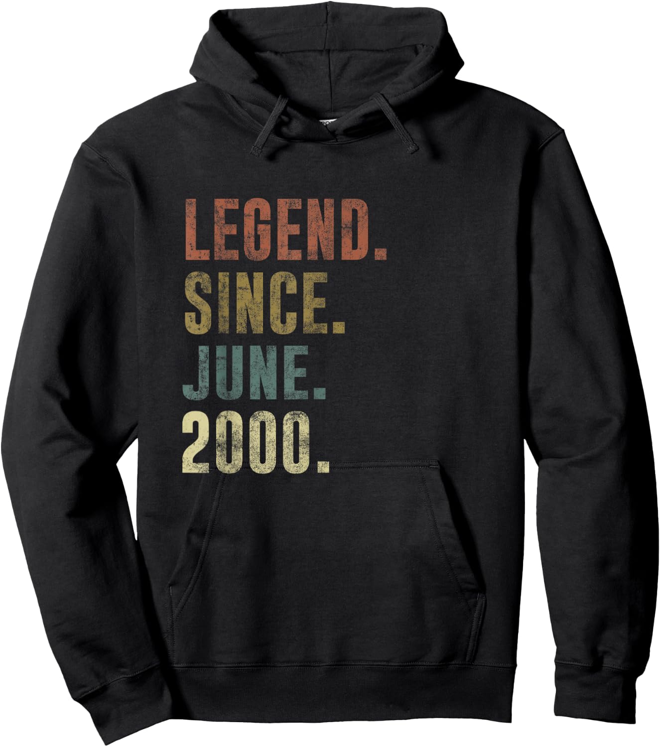 25th 2000 Birthday Vintage Legend Since June 2000 Hoodie - Hoodie | Black