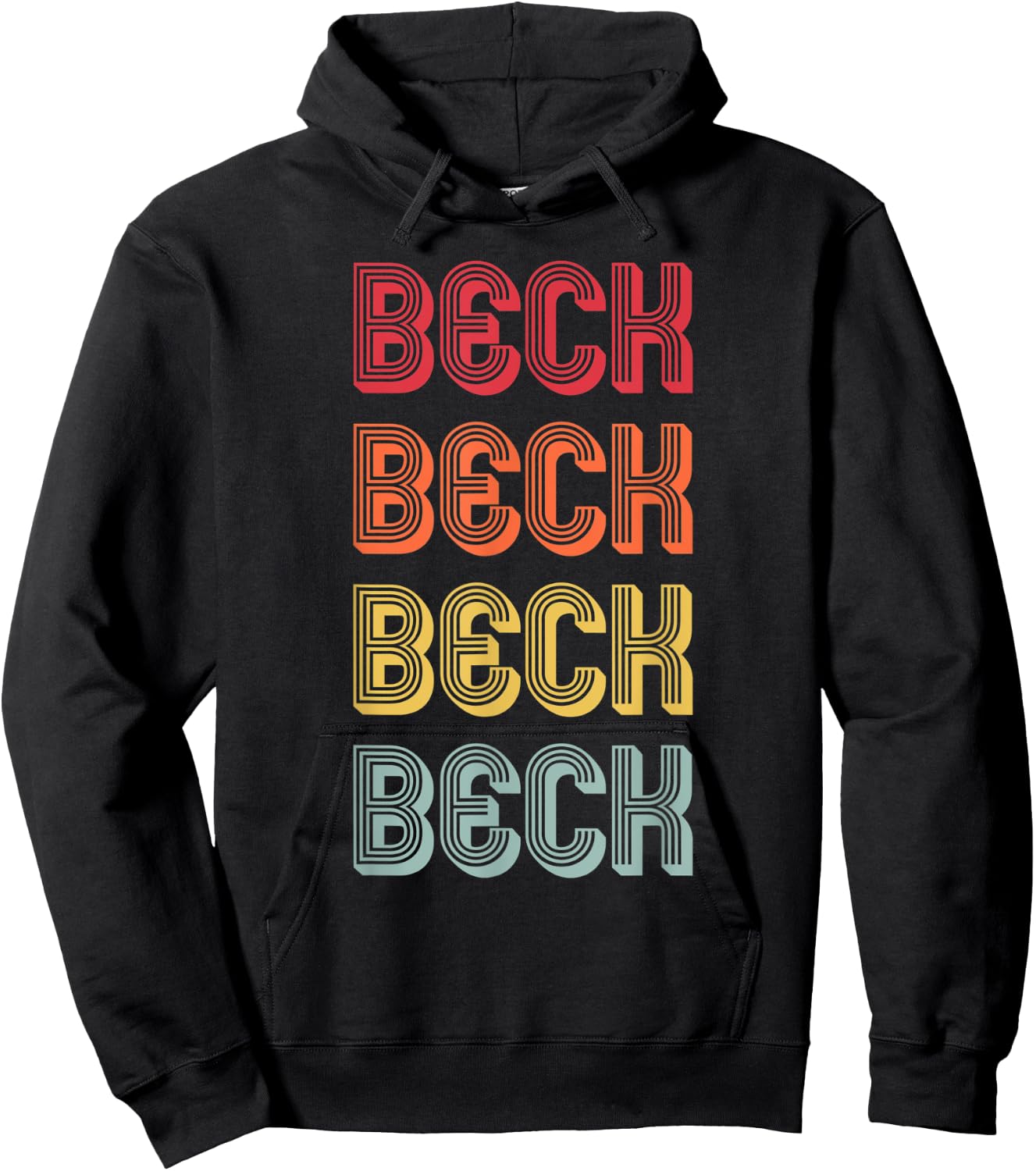 BECK Gift Surname Funny Retro Vintage 80s Birthday Reunion Hoodie - Hoodie | Black