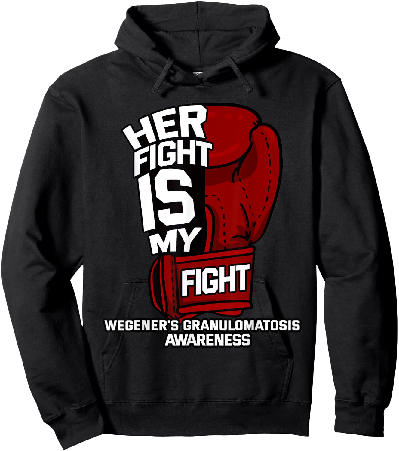 Her Fight My Fight Wegener's Granulomatosis Survivor WG GPA Hoodie - Hoodie | Black