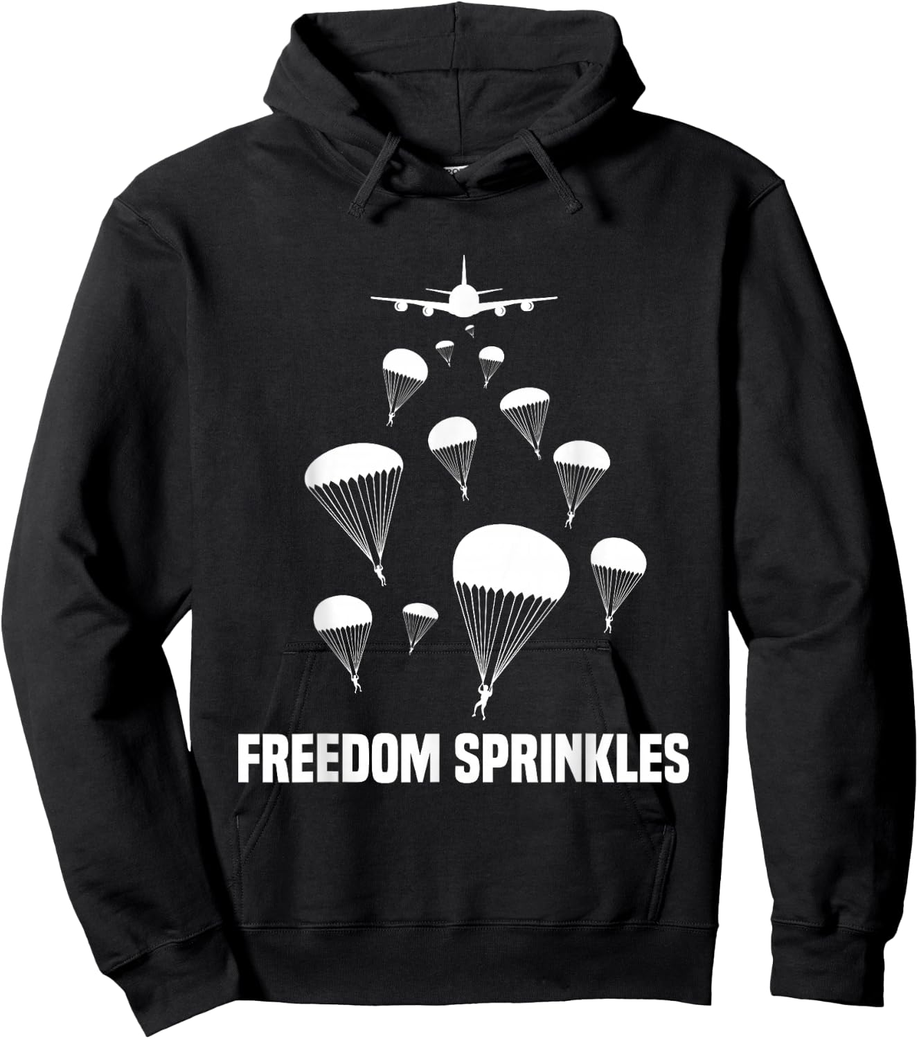 Paratrooper Freedom Sprinkles 82nd 101st Airborne Hoodie - Hoodie | Black