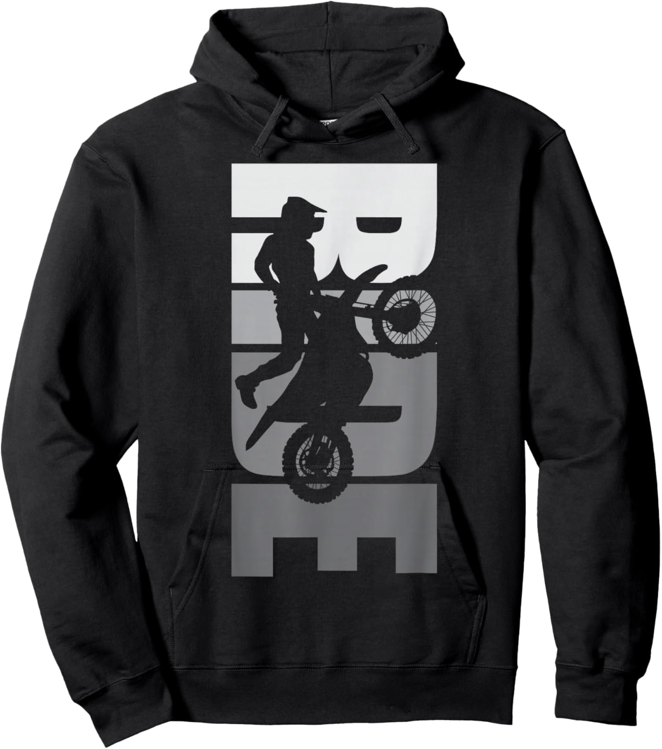 Ride: Dirt Bike Motocross Motorbike MX Off-Road Life Passion Hoodie - Hoodie | Black