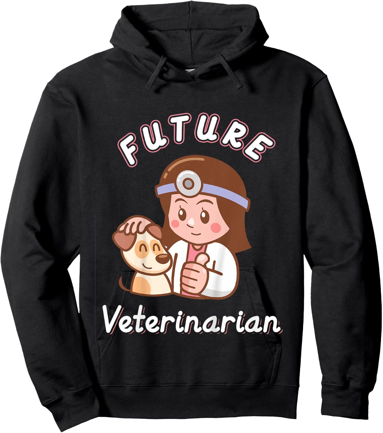 Kids Future Veterinarian Shirt Vet Costume Animal Lover Hoodie - Hoodie | Black