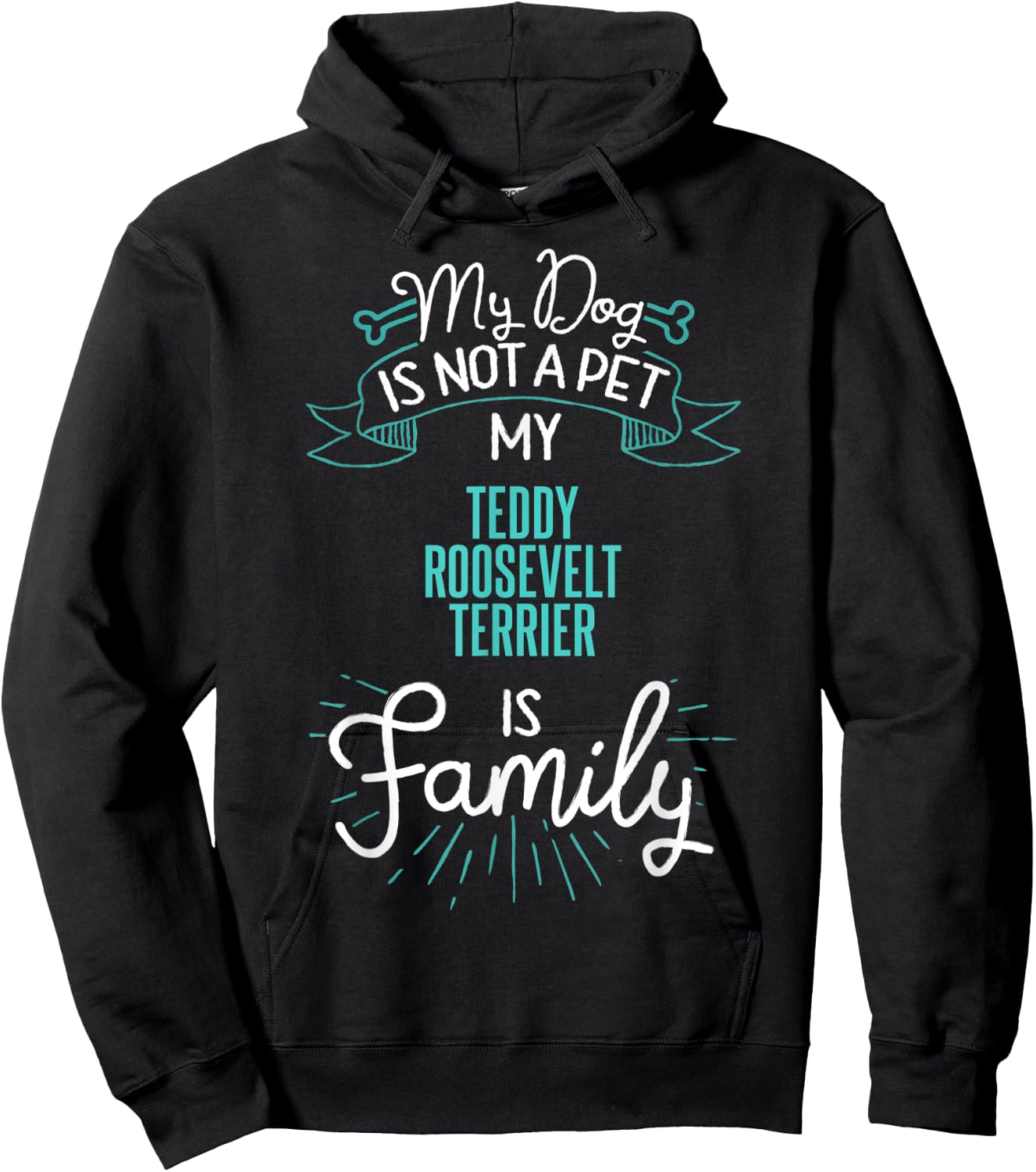 Cute Teddy Roosevelt Terrier Shirt Family Dog Gift Hoodie - Hoodie | Black