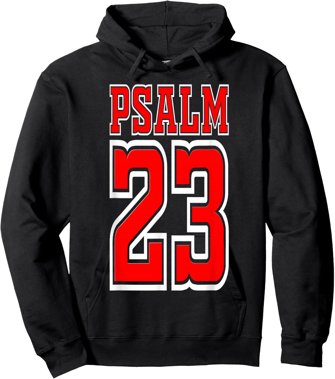 Psalm 23 Jersey Style Hoodie - Hoodie | Black