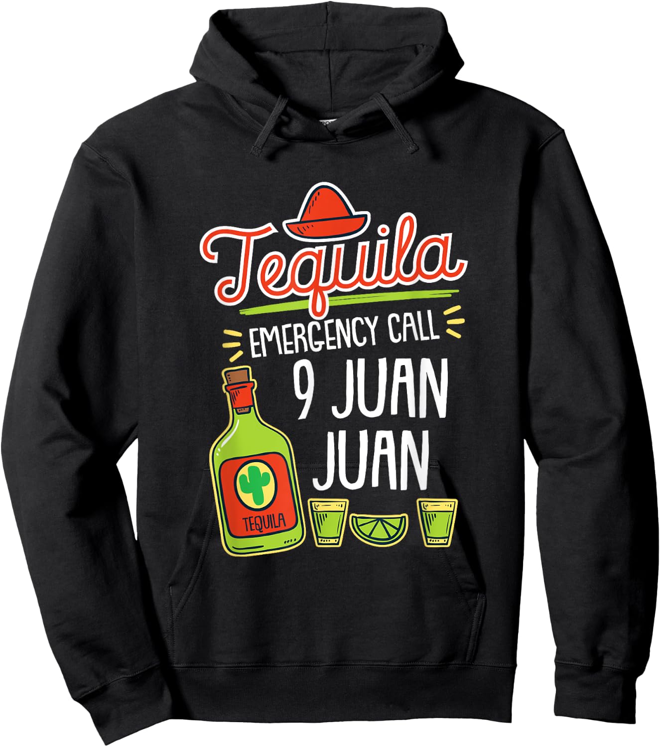 Tequila Emergency, Funny Tequila Shirt, Liquor Hoodie - Hoodie | Black