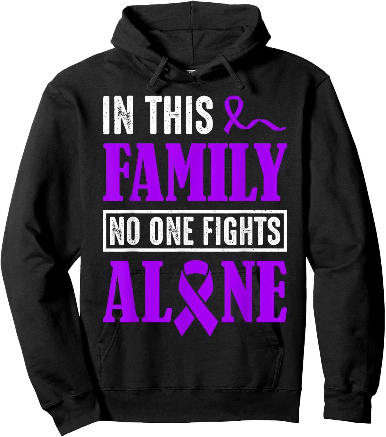 In This Family No Fights Alone Shirt Testicular Cancer Gifts Hoodie - Hoodie | Black