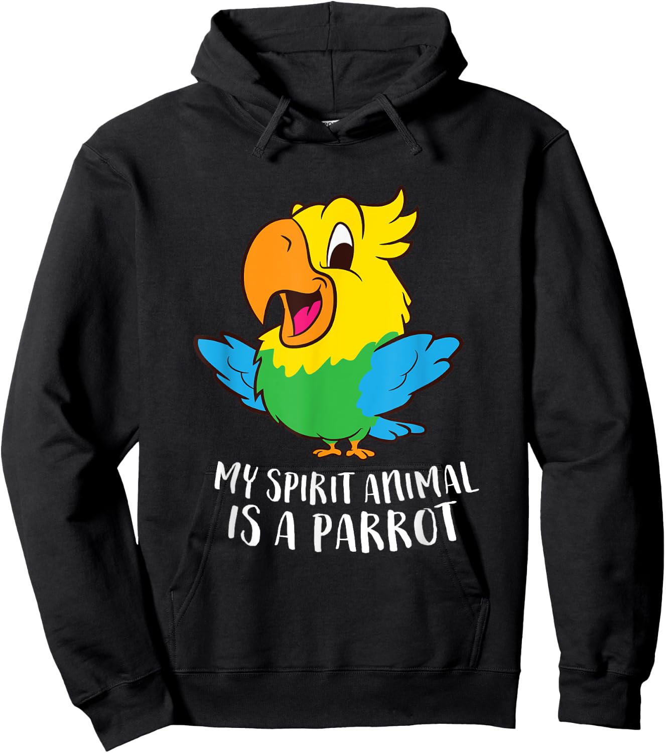 My Spirit Animal Is A Parrot Funny Parrots Hoodie - Hoodie | Black