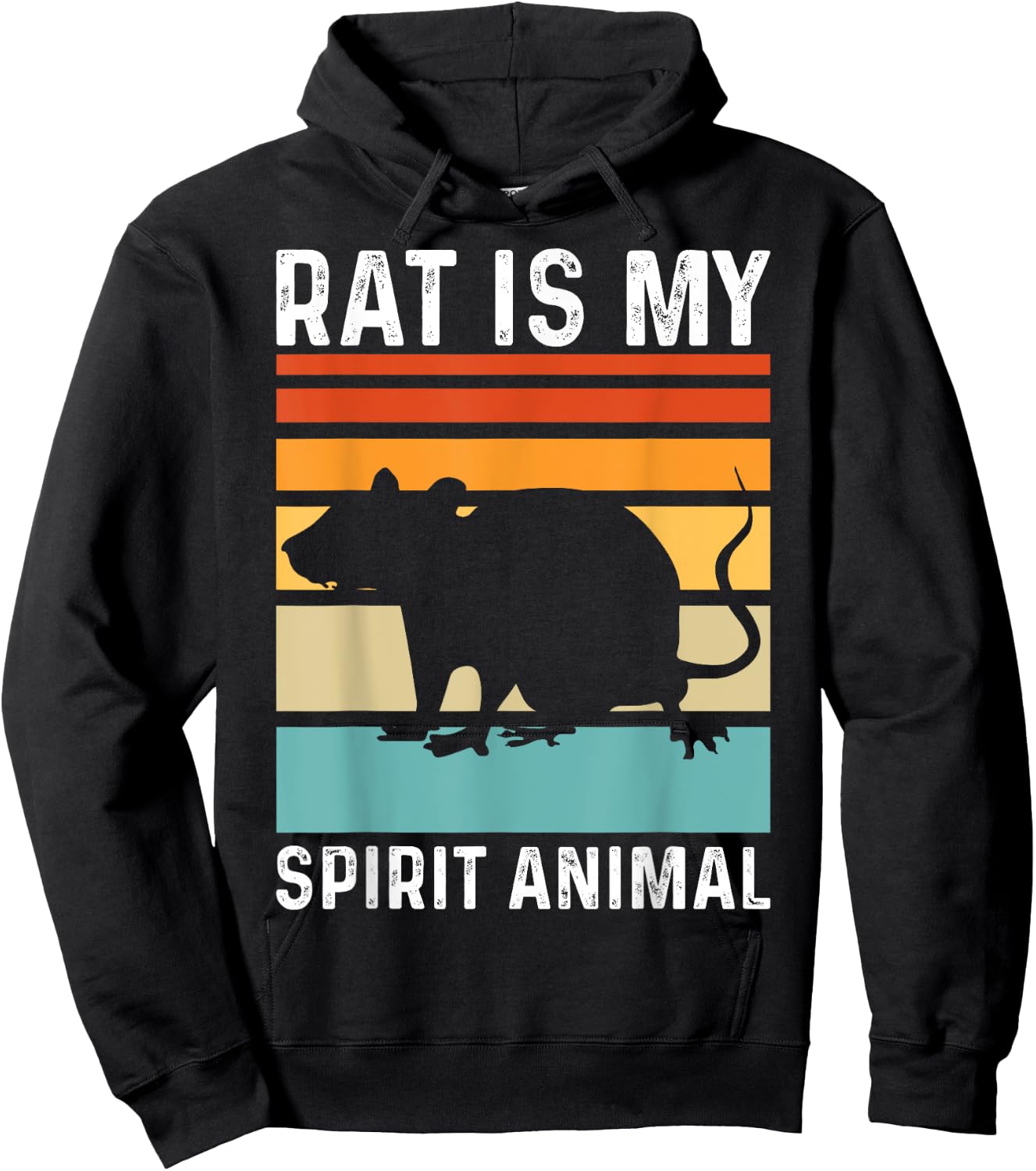 Kids Rat Is My Spirit Animal Funny Hoodie - Hoodie | Black