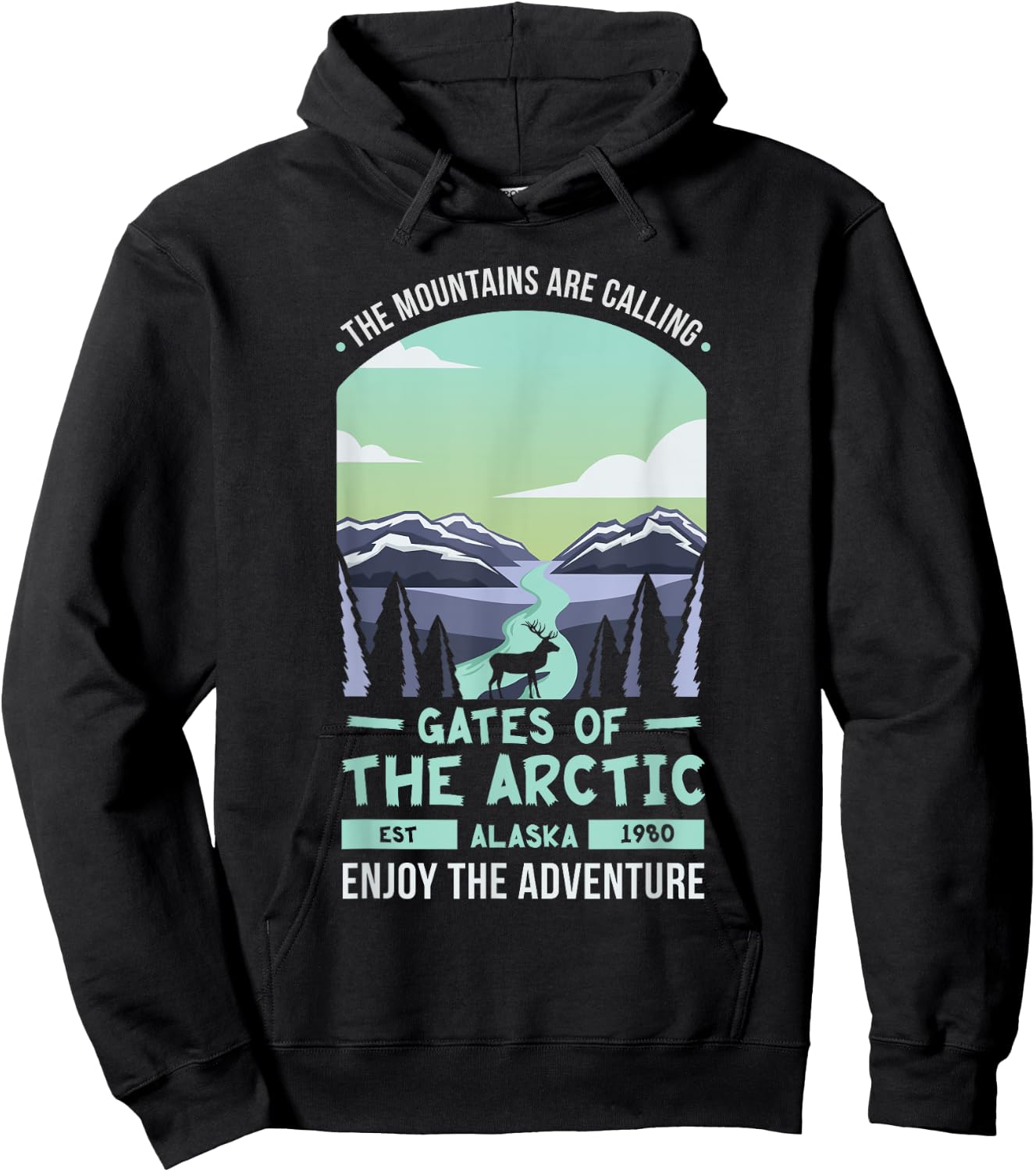 Gates of the Arctic National Park US Alaska Hoodie - Hoodie | Black