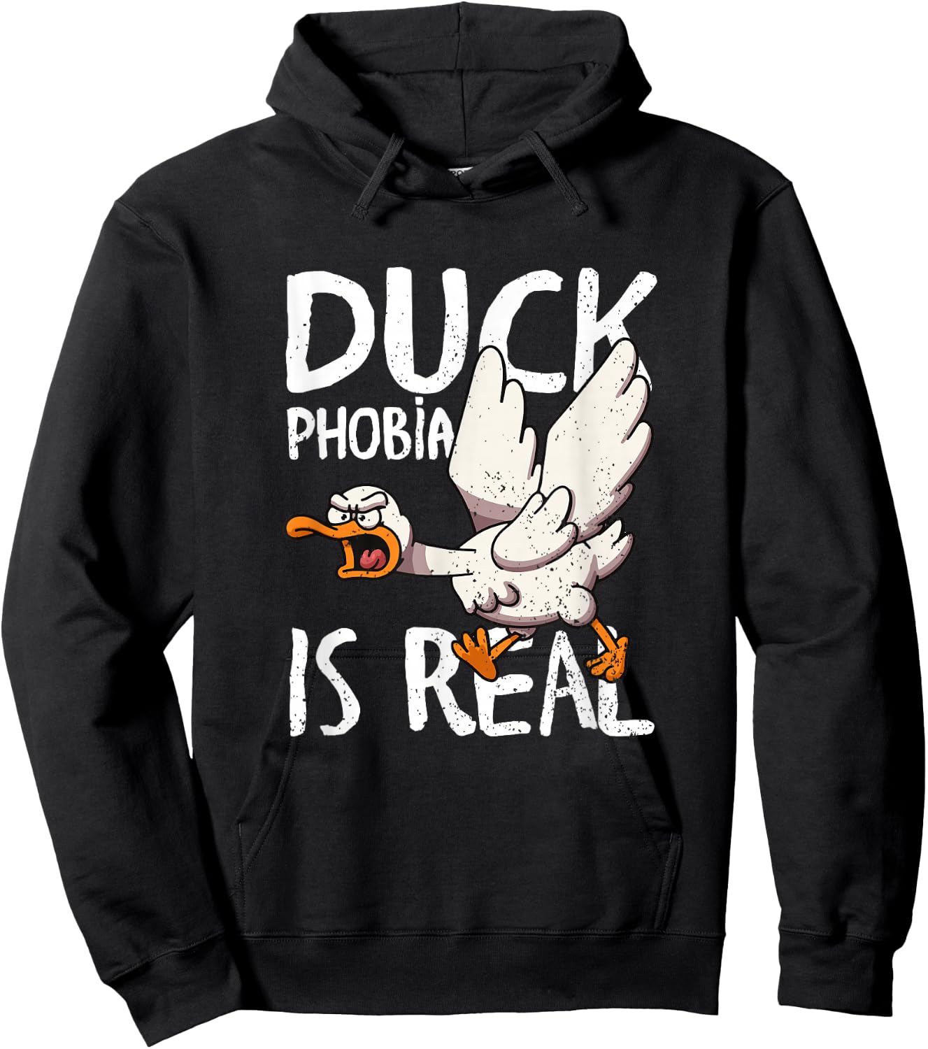 Duck Phobia Is Real fear of duckling duck poultry ducks Hoodie - Hoodie | Black