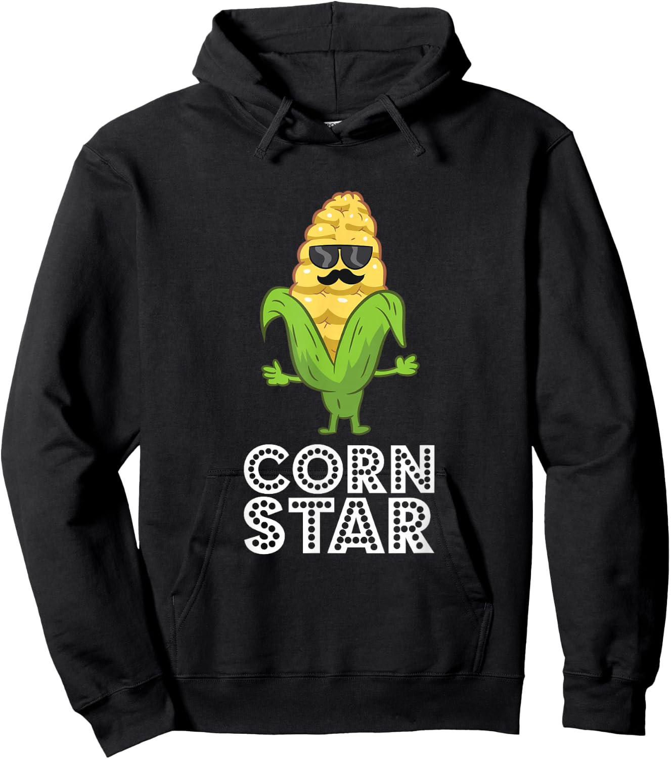 Funny Corn Star With Sunglasses Gift Corn Farmer Hoodie - Hoodie | Black