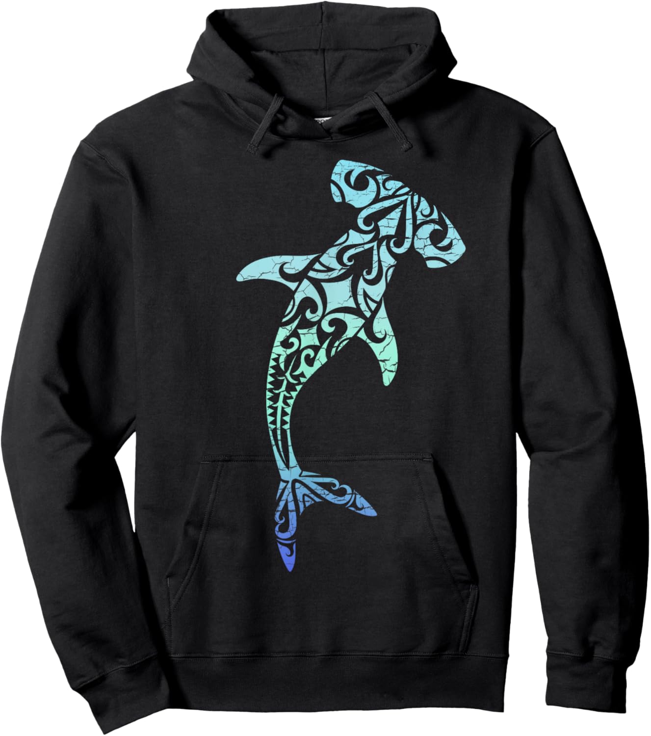 Hawaii Polynesian Tribal Hammerhead Shark Aloha State Hoodie - Hoodie | Black