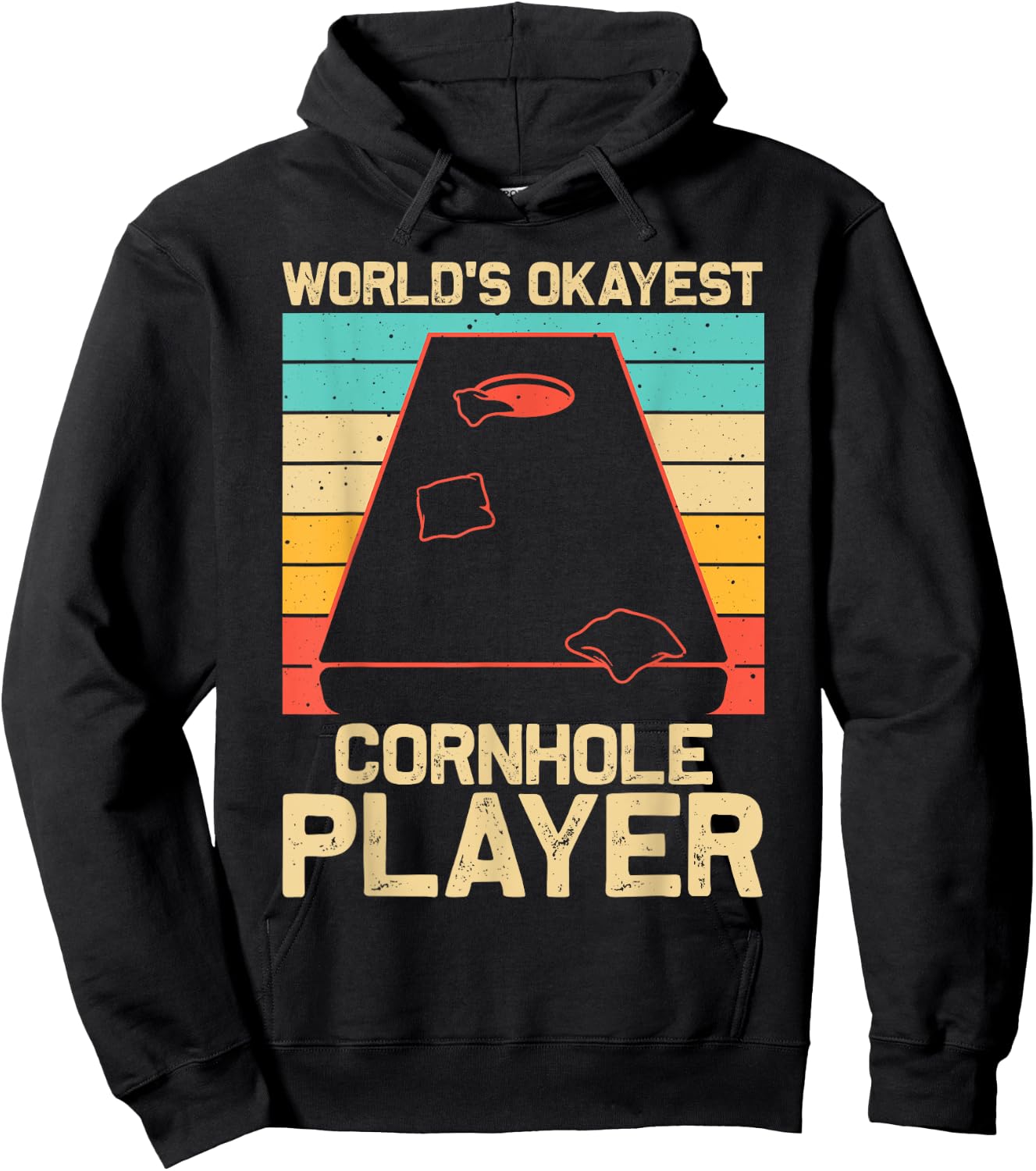 Funny Cornhole Gift Women Bean Bag Toss Game Players Hoodie - Hoodie | Black