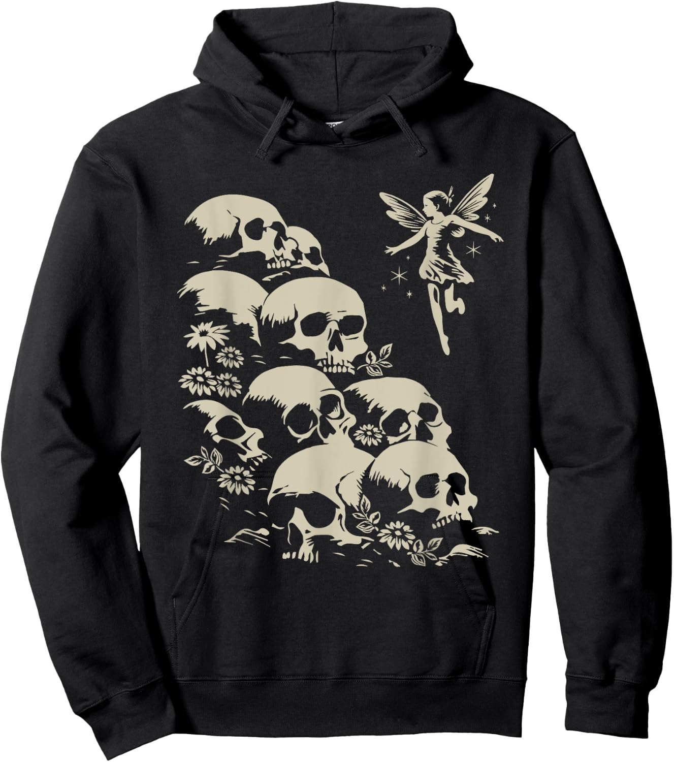 Dark Forest Fairy Admires Her Skull Collection Hoodie - Hoodie | Black
