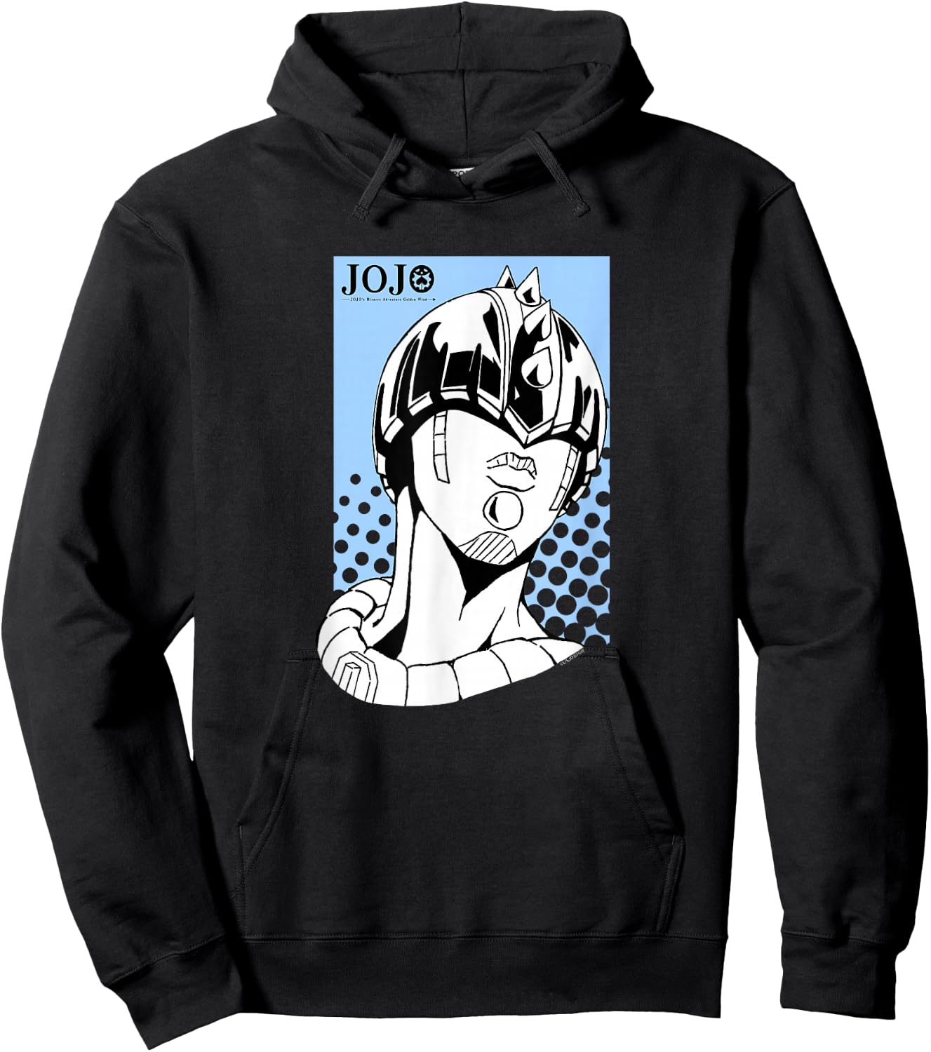 JoJo's Bizarre Adventure Zipper Man Head with Logo Anime Hoodie - Hoodie | Black