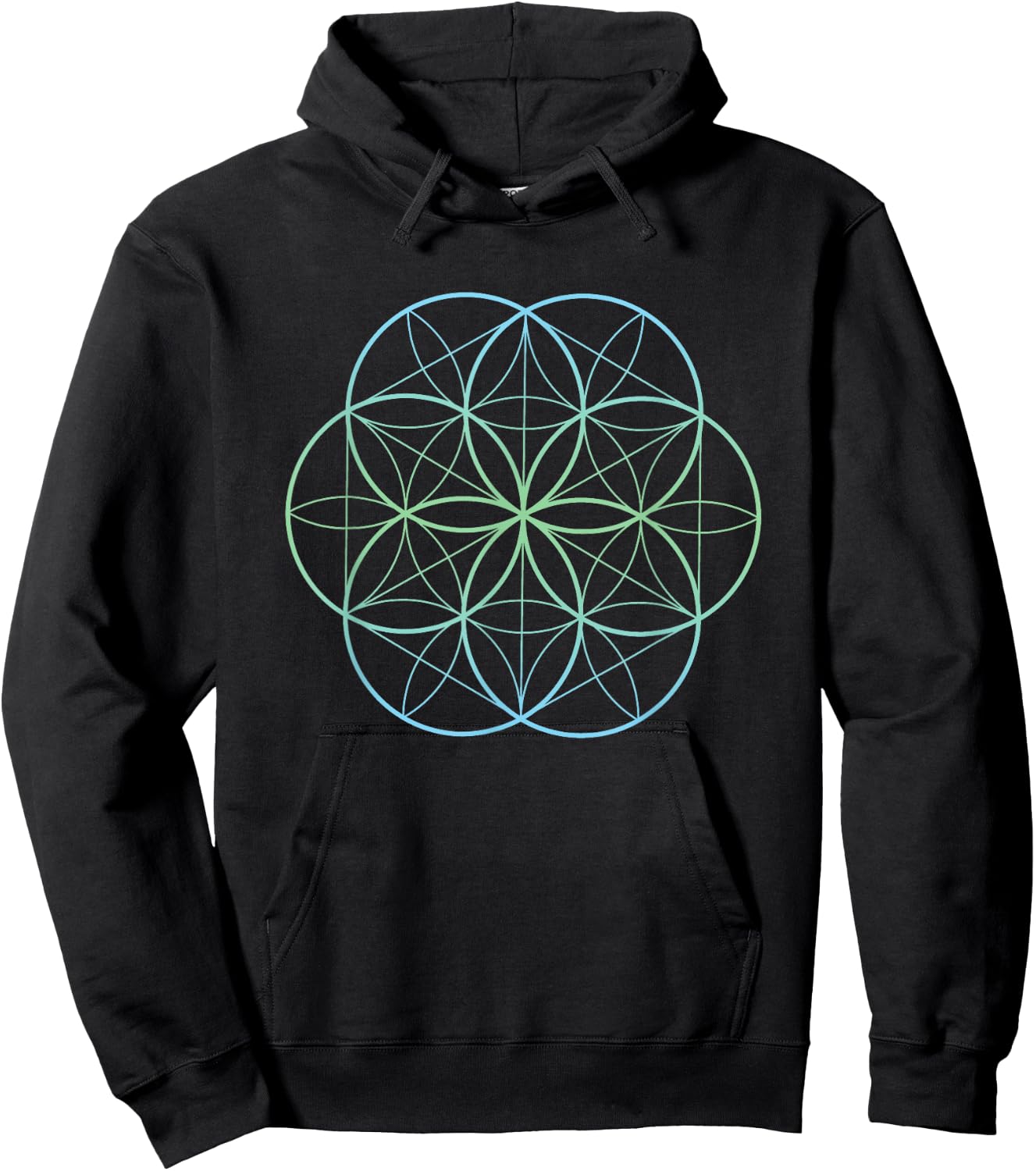 Flower of Life Holy Geometry Spiritual Clothing Hoodie - Hoodie | Black