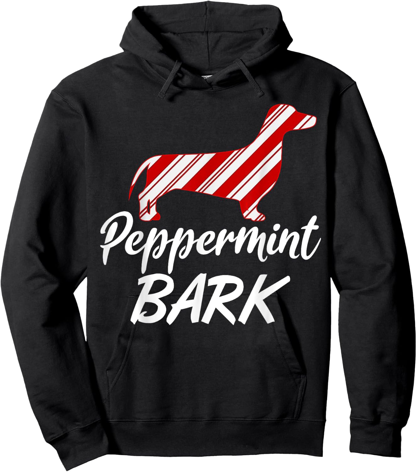 Dachshund Christmas Peppermint Bark Gift Hoodie - Hoodie | Black