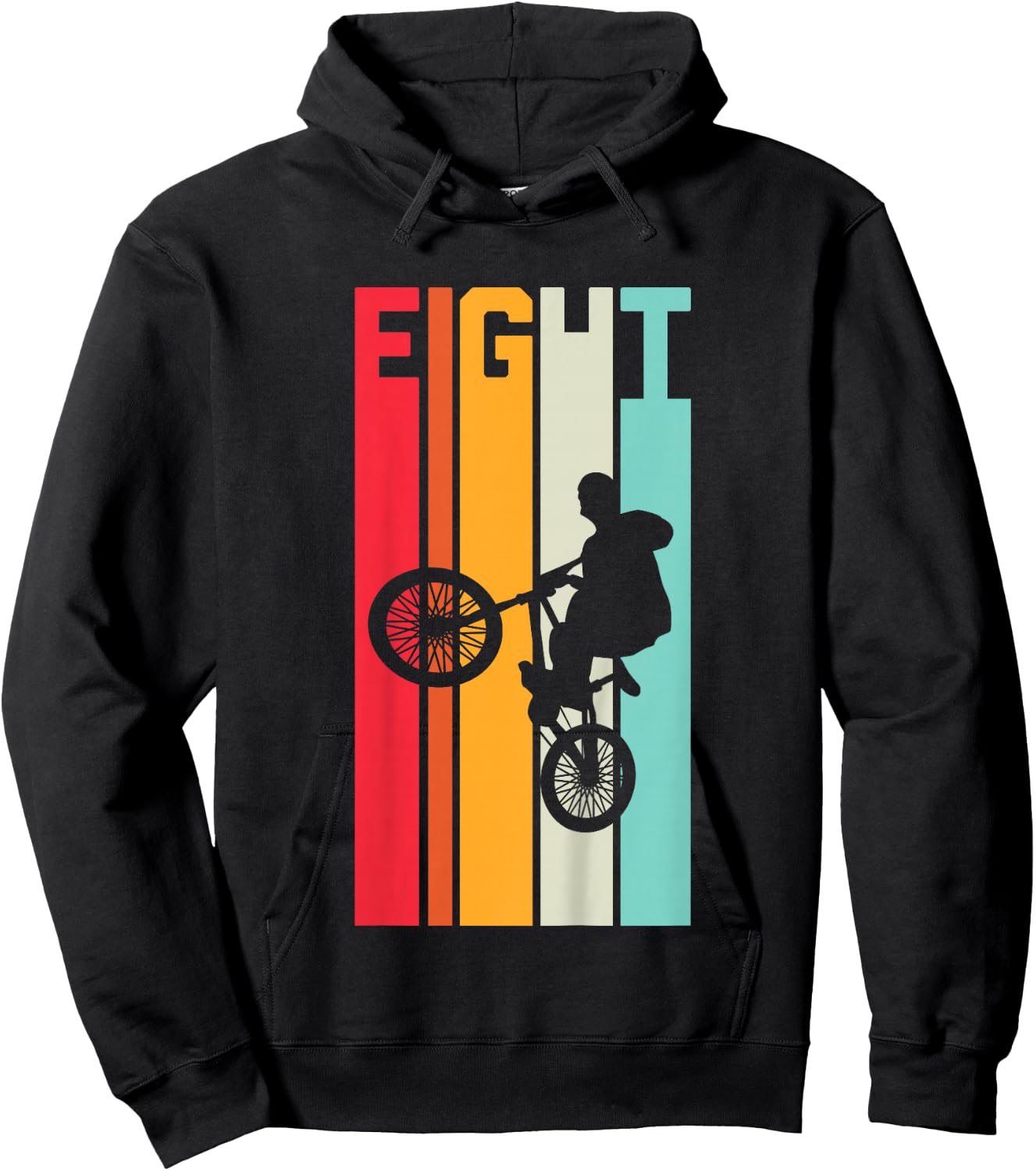 8 Year Old BMX Birthday Gift Party Boys Dirt Biking 8th Hoodie - Hoodie | Black