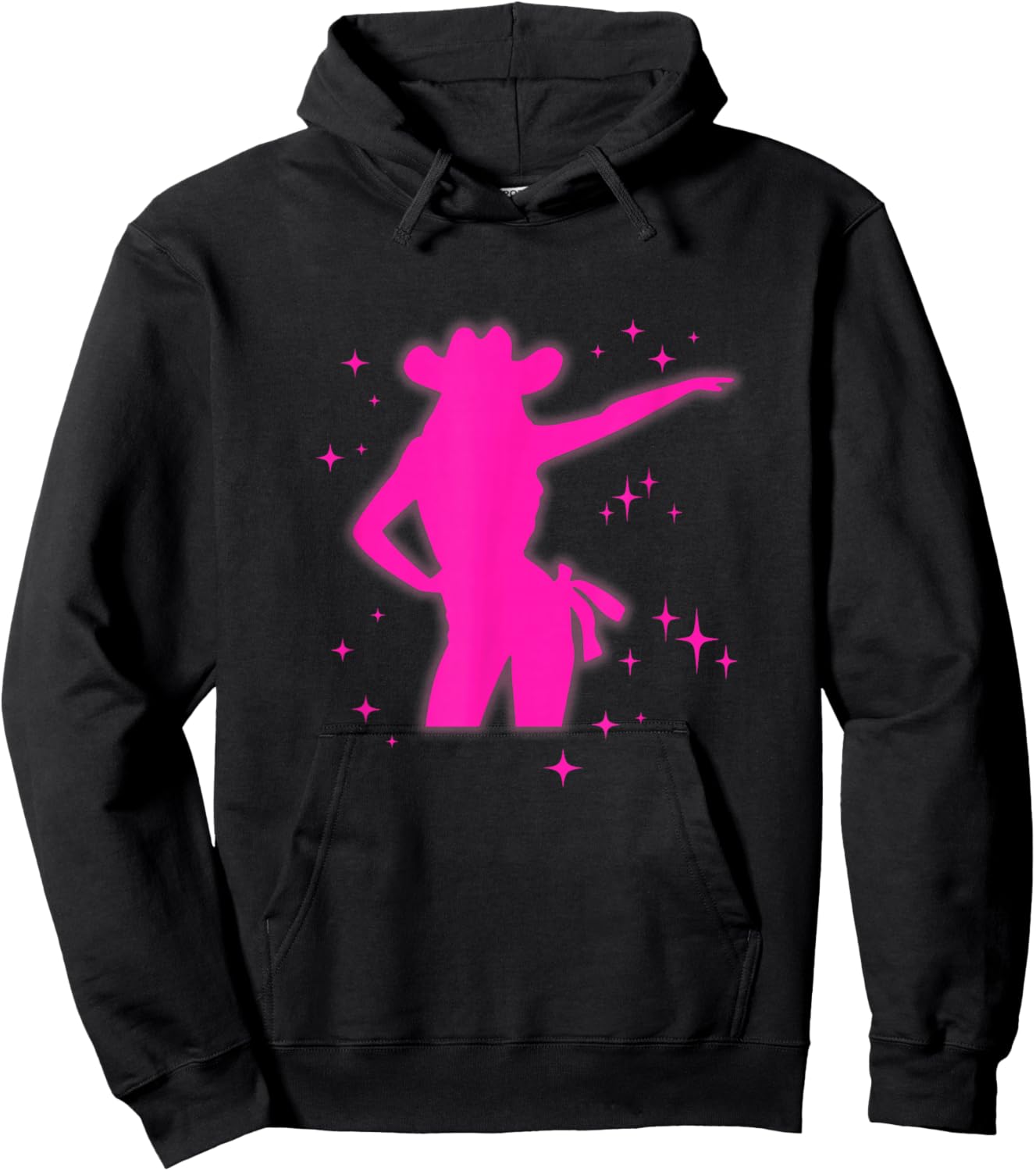 Pony and Heels Lover Pink Girls Clubs Disco Birthday Cowgirl Hoodie - Hoodie | Black