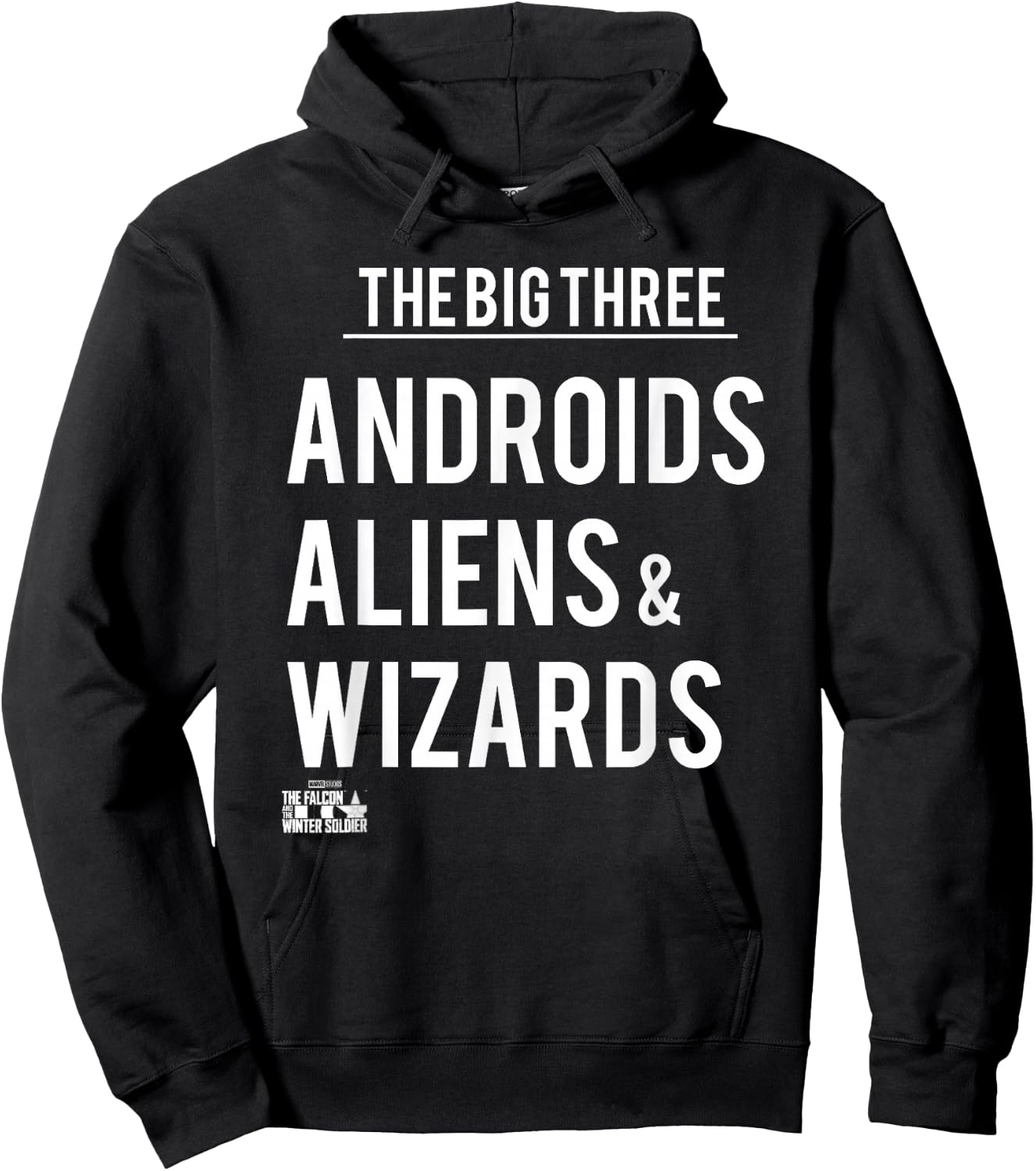 Marvel Falcon Winter Soldier Big 3 Androids Aliens & Wizards Hoodie - Hoodie | Black