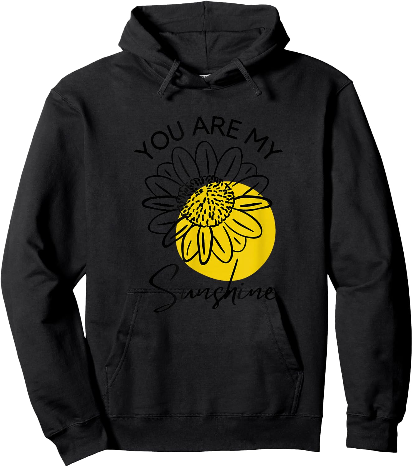 Women's Summer You Are My Sunshine Sunflower Garden Graphic Hoodie - Hoodie | Black