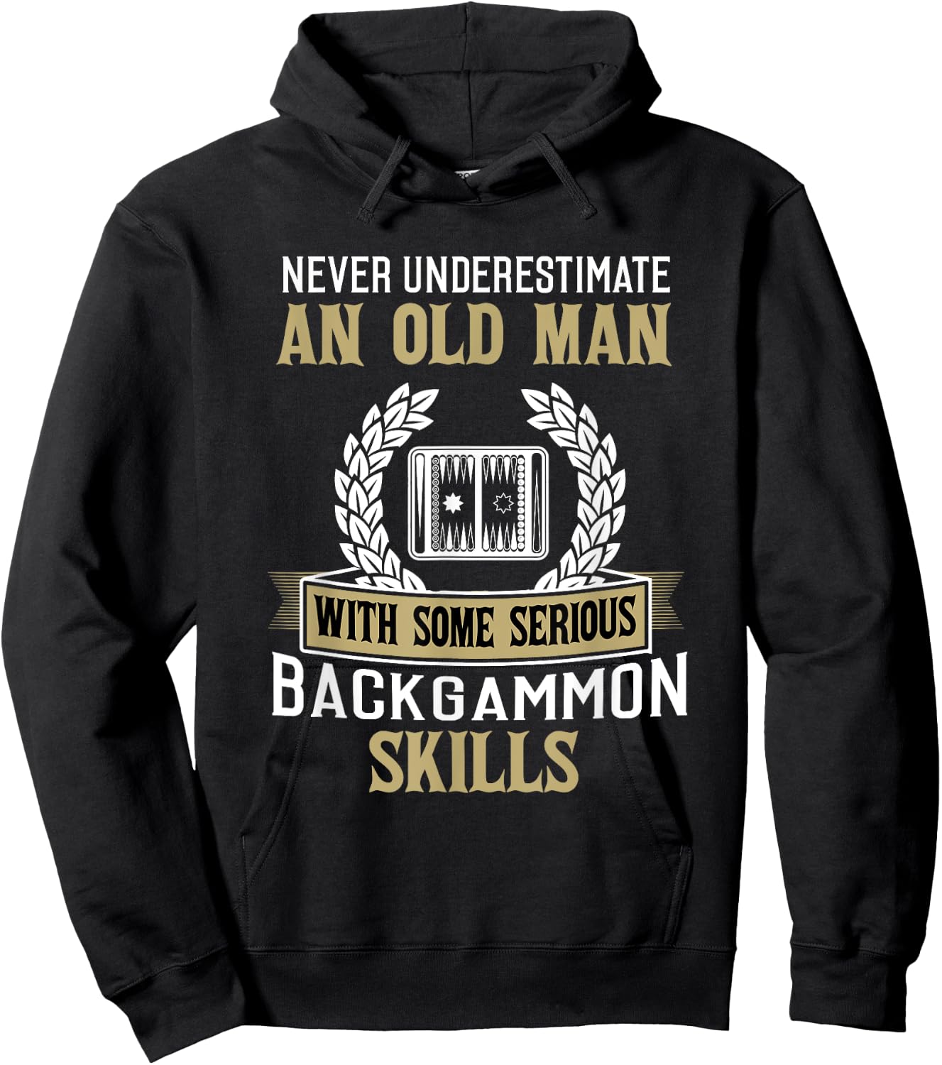 Backgammon Shirt Funny Grandpa Backgammon Player Gift Hoodie - Hoodie | Black