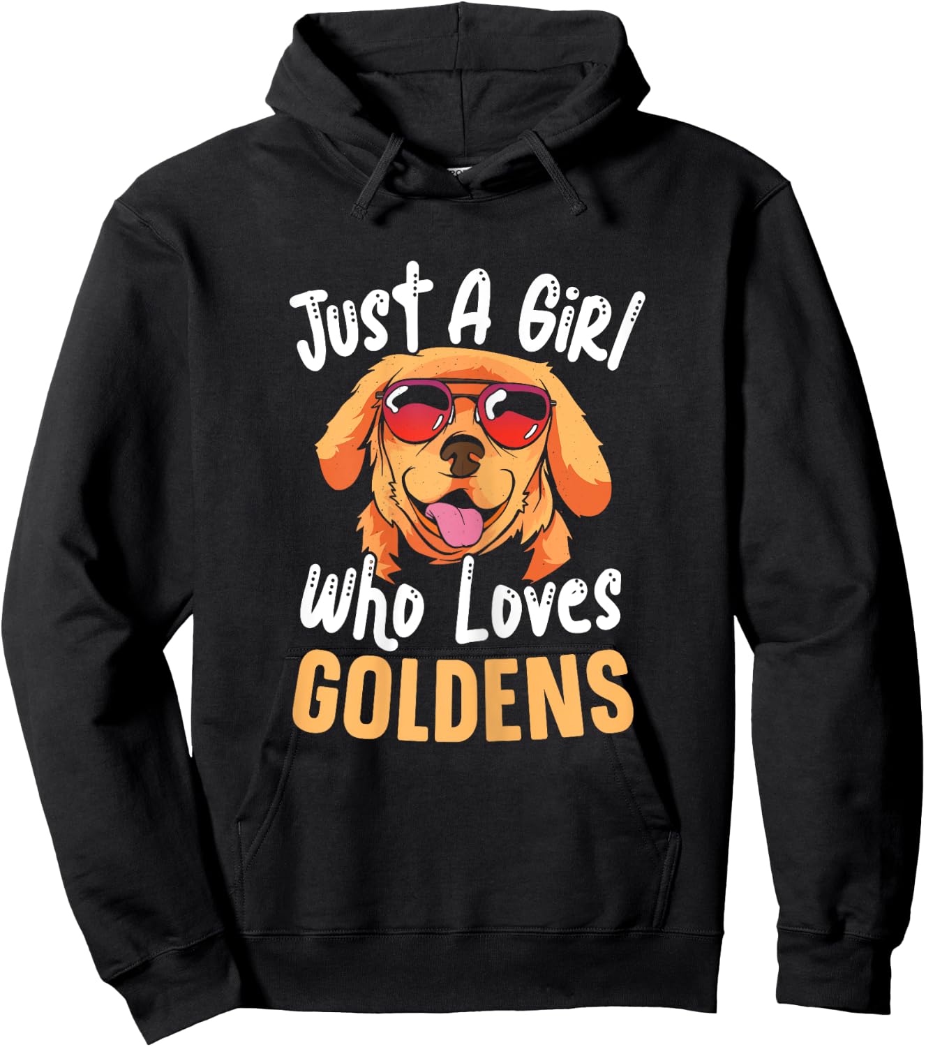 Just A Girl Who Loves Goldens Golden Retriever Dog Lady Hoodie - Hoodie | Black
