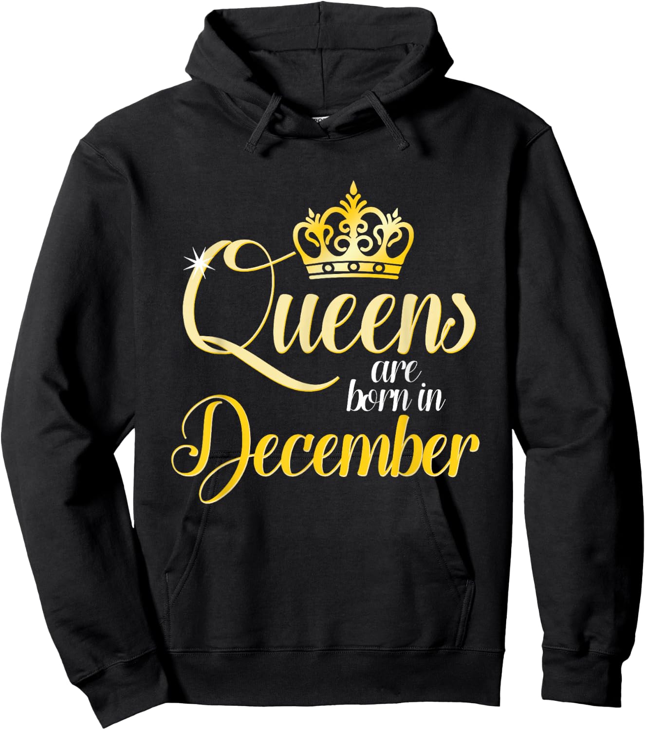 Queens Are Born In December Birth Month Gift Hoodie - Hoodie | Black