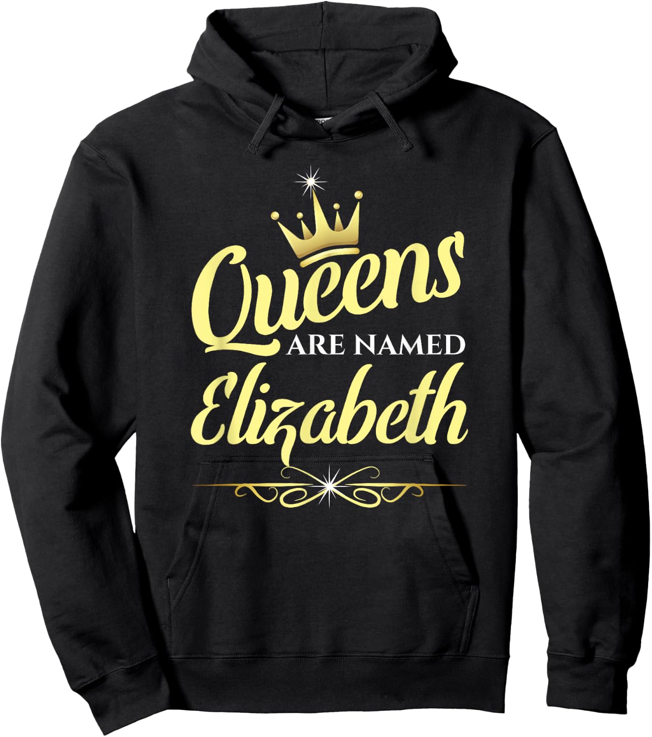 Queens Are Named Elizabeth Hoodie - Hoodie | Black