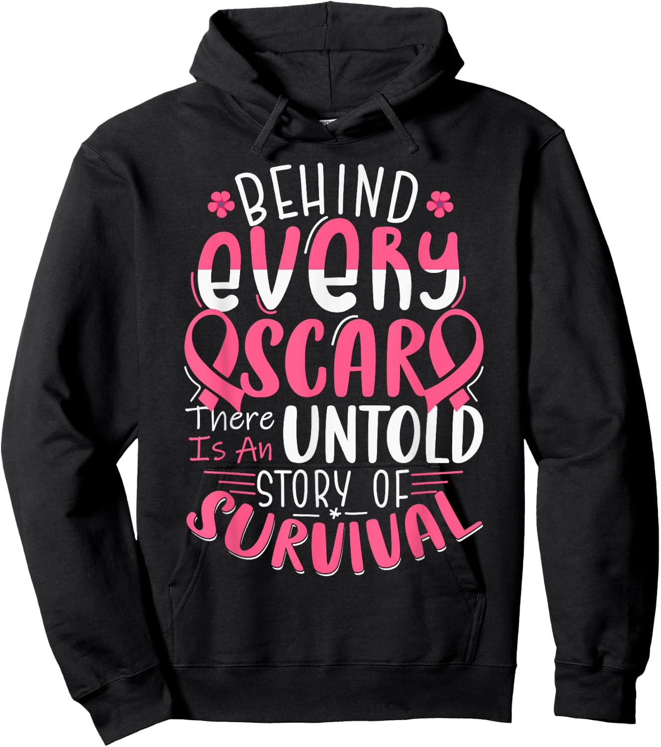Breast Cancer Awareness Warrior Pink Ribbon Breast Cancer Hoodie - Hoodie | Black