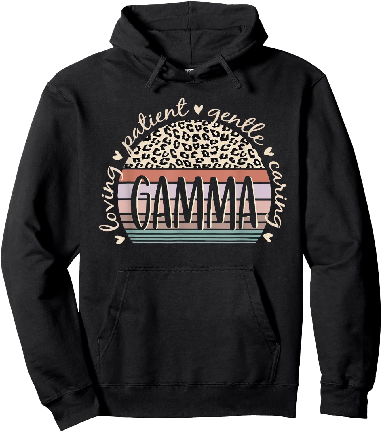 Gamma Loving Patient Gentle Caring Gamma Mother's Day Hoodie - Hoodie | Black