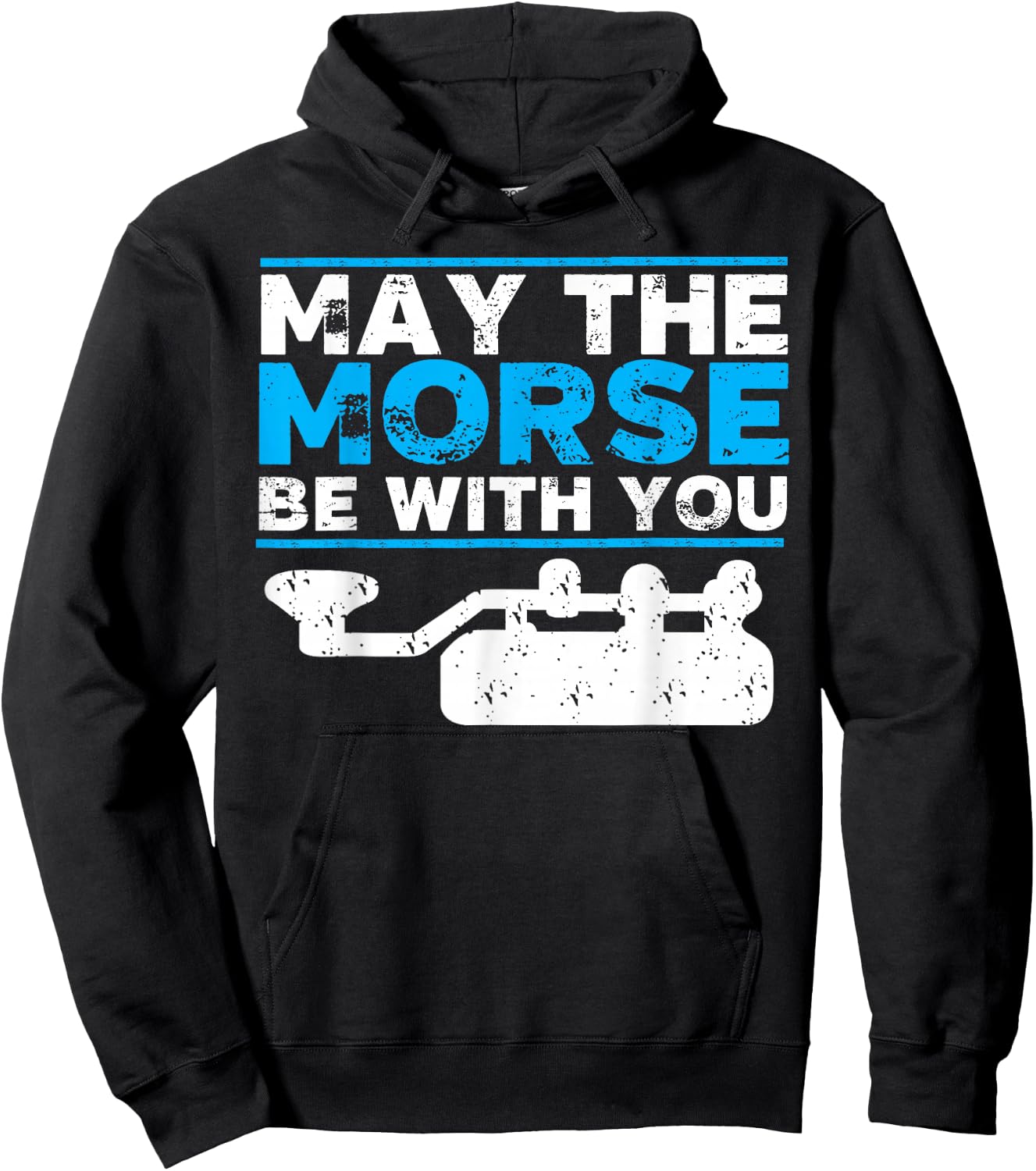 May The Morse Be With You - Ham Radio Gift Hoodie - Hoodie | Black