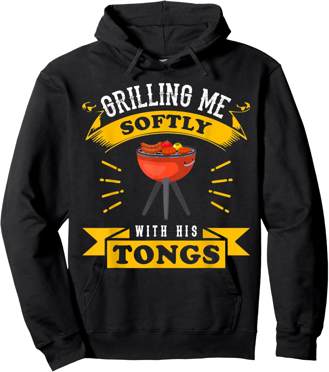 BBQ Grilling Me Softly Grillmaster BBQ Meat Lover Gift Hoodie - Hoodie | Black