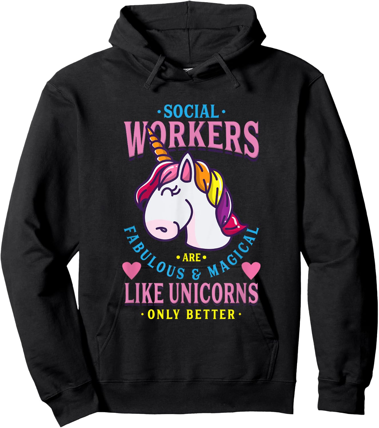 Social Workers Like Unicorn Social Worker Hoodie - Hoodie | Black