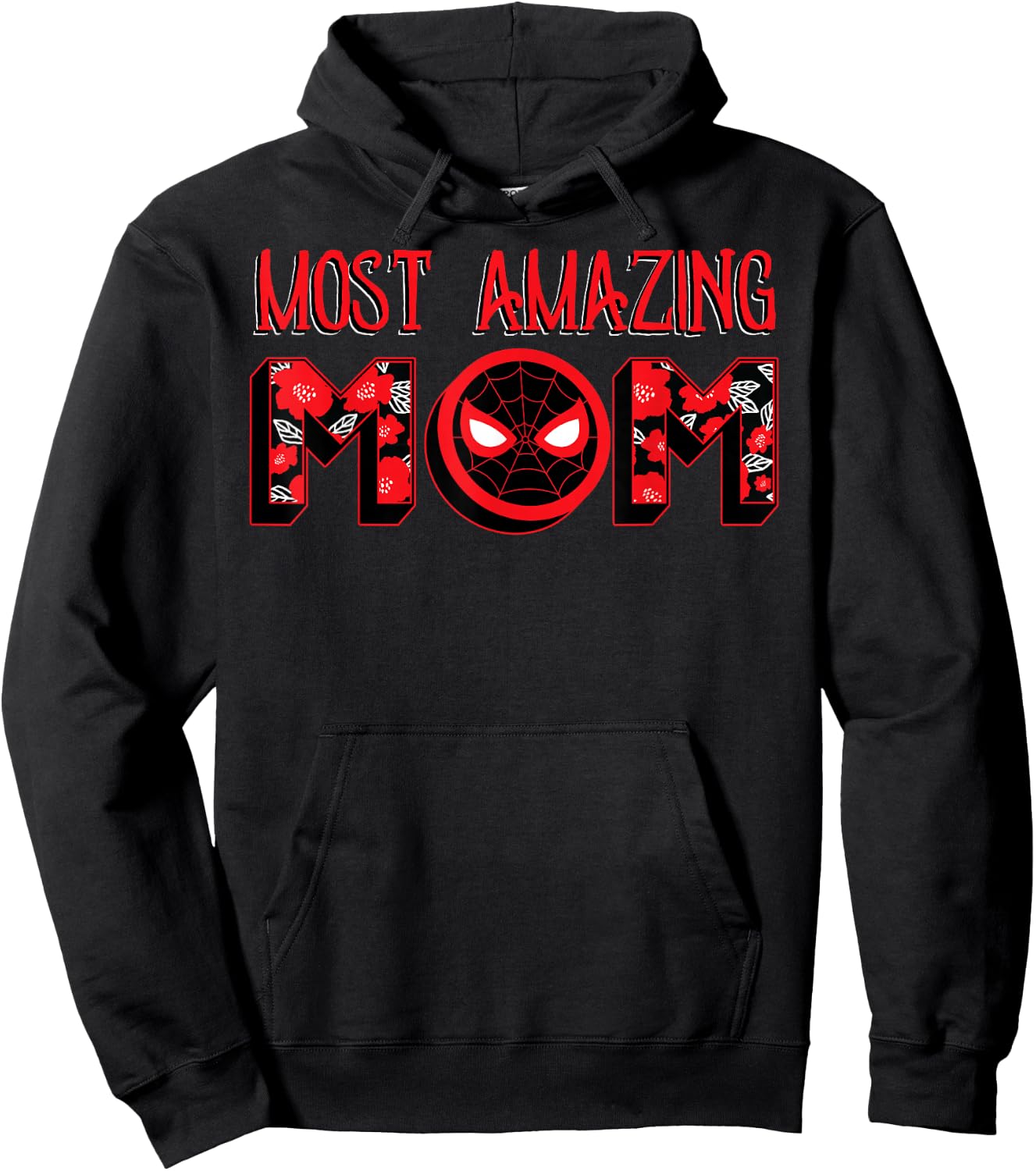 Marvel Mother's Day Spider-Man Most Amazing Mom Chest Logo Hoodie - Hoodie | Black