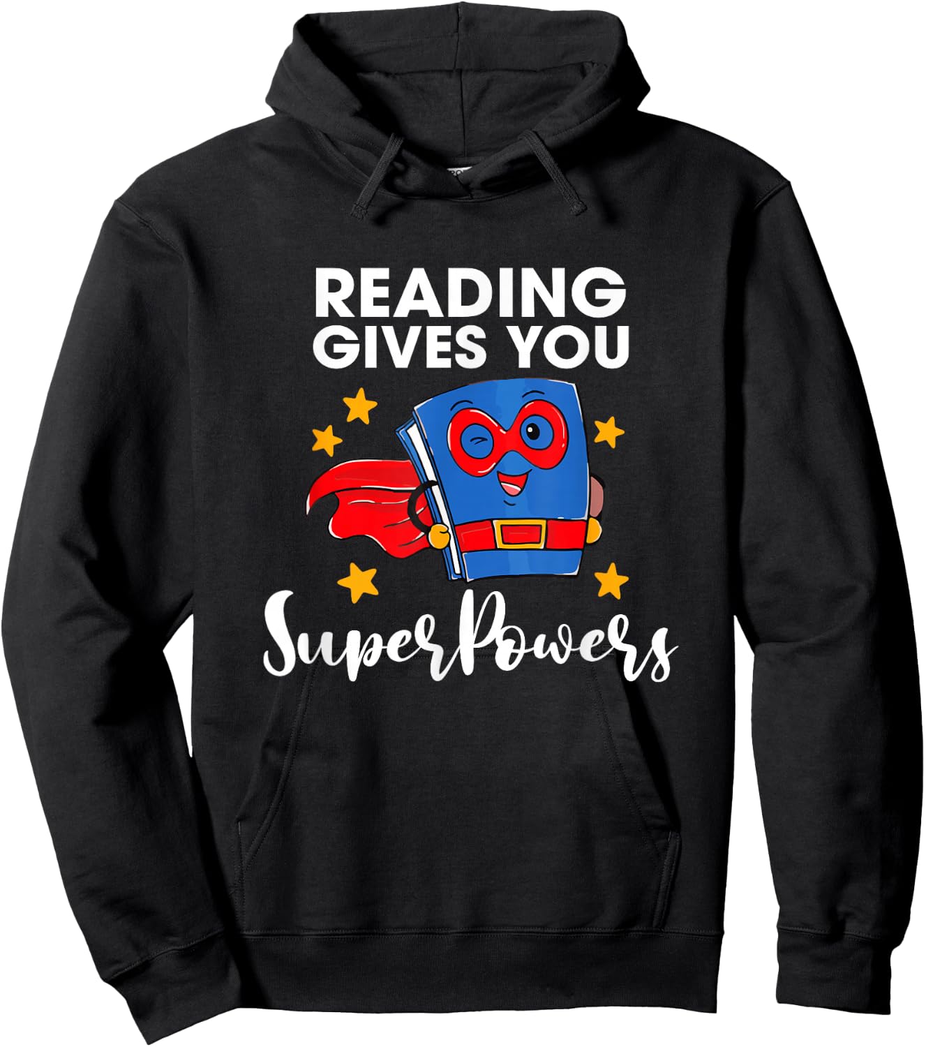 Reading Gives You Super Power Book Lover Reader Librarian Hoodie - Hoodie | Black
