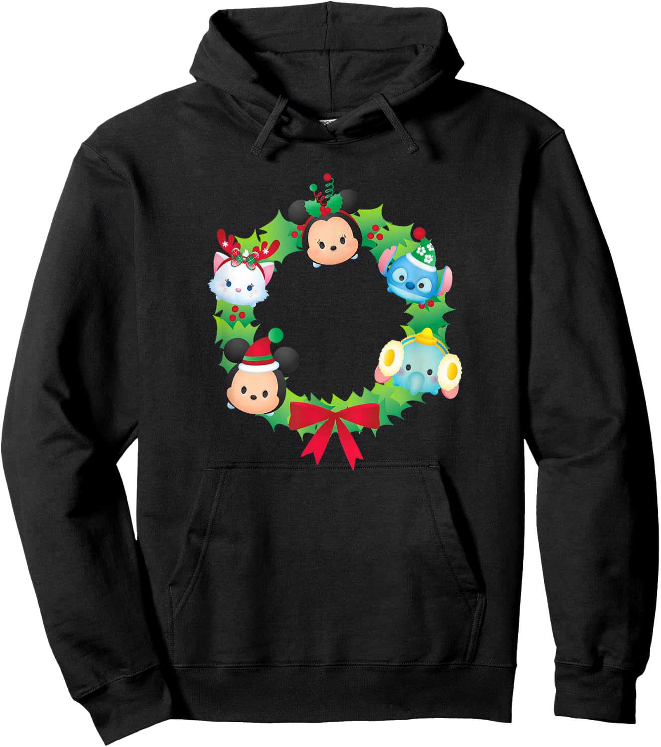 Tsum Tsum - Christmas Wreath Hoodie - Hoodie | Black