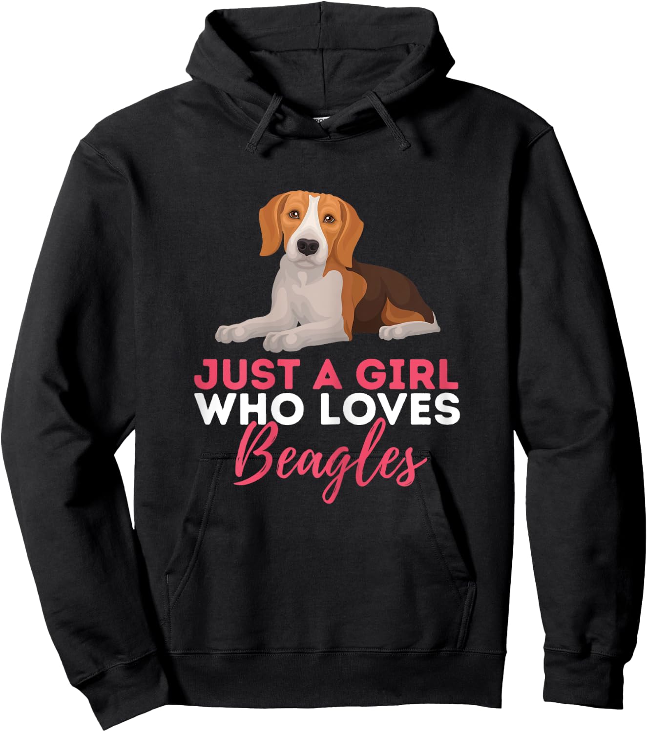 Just A Girl Who Loves Beagles - Beagle Dog Lover Pet Owner Hoodie - Hoodie | Black
