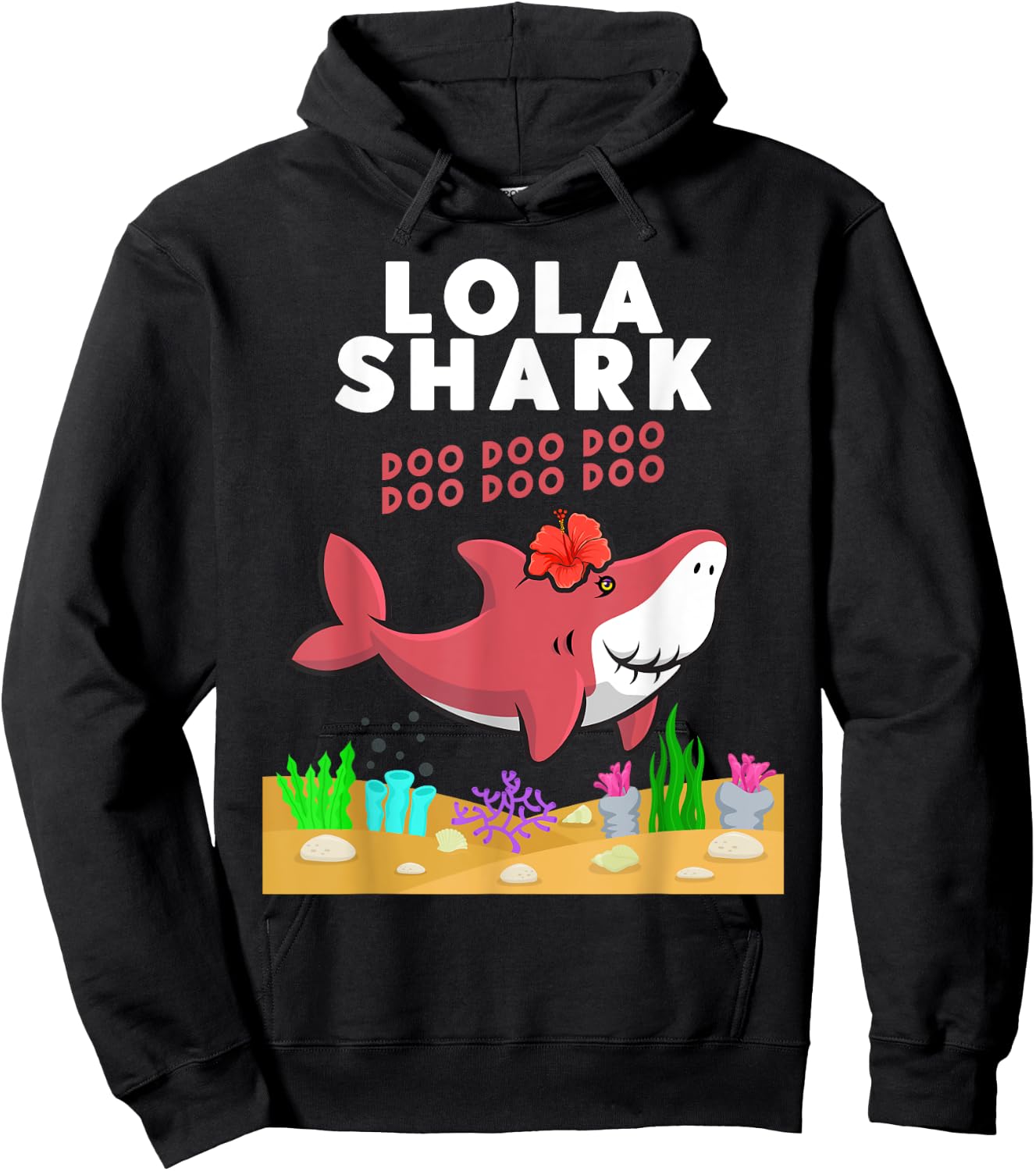 Promoted to Lola Shark Cute Grandmother Gift Filipino Hoodie - Hoodie | Black