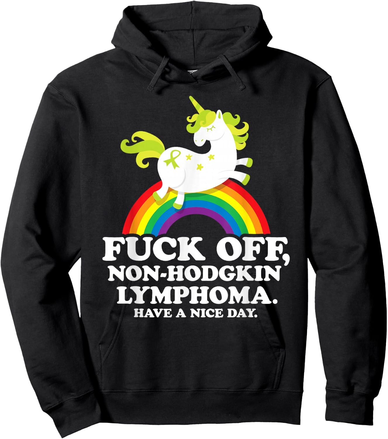 Non-Hodgkin Lymphoma Survivor | Fuck Non-Hodgkin Lymphoma Hoodie - Hoodie | Black